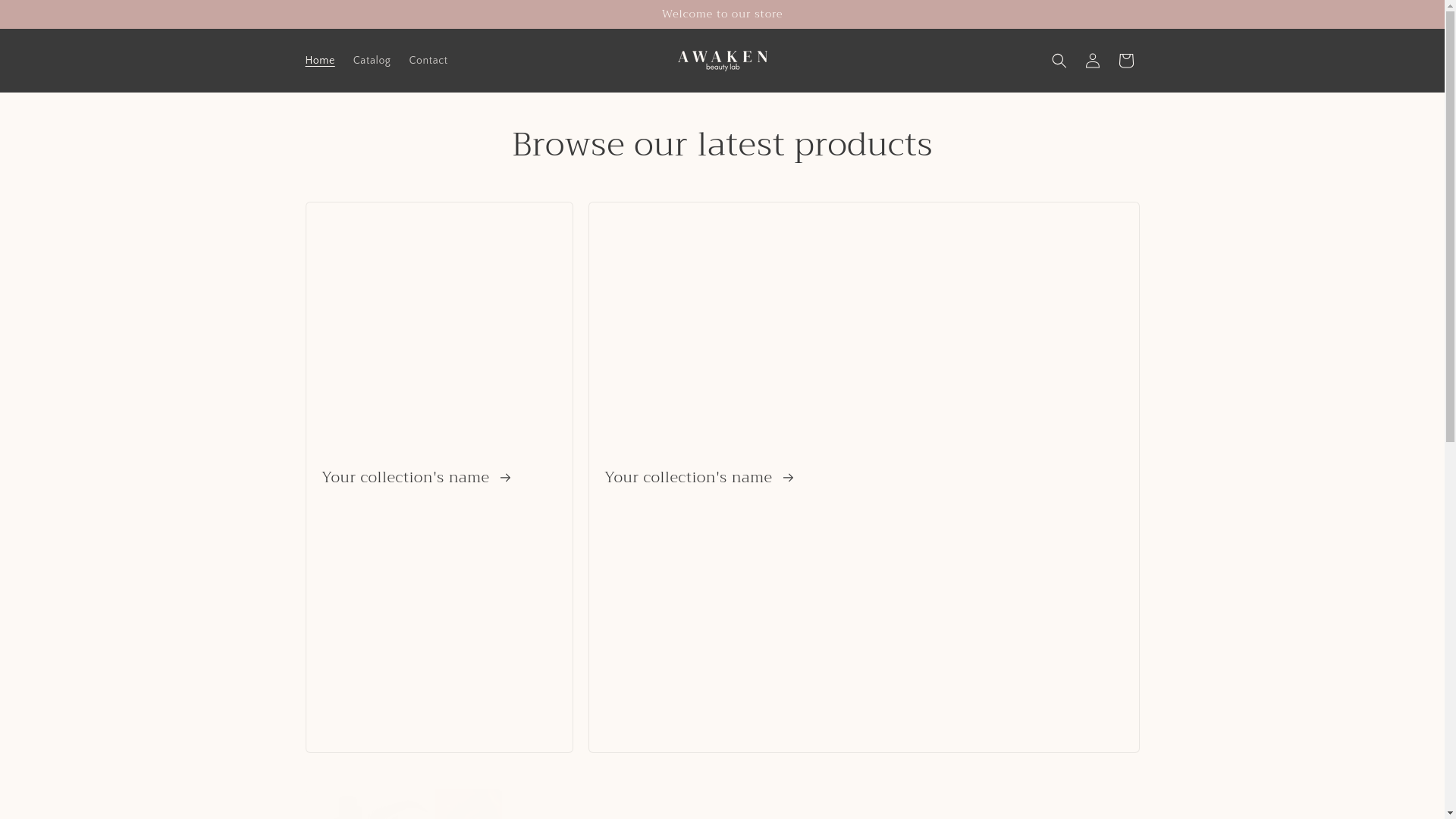 website screenshot of https://awakenbeautylab.com/