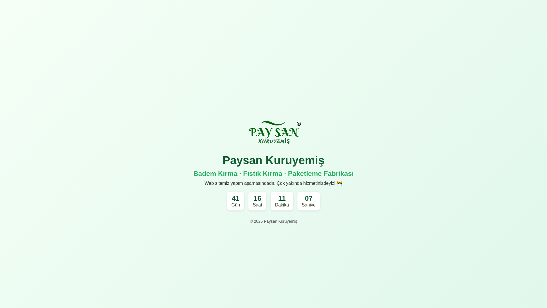 website screenshot of https://paysankuruyemis.com/