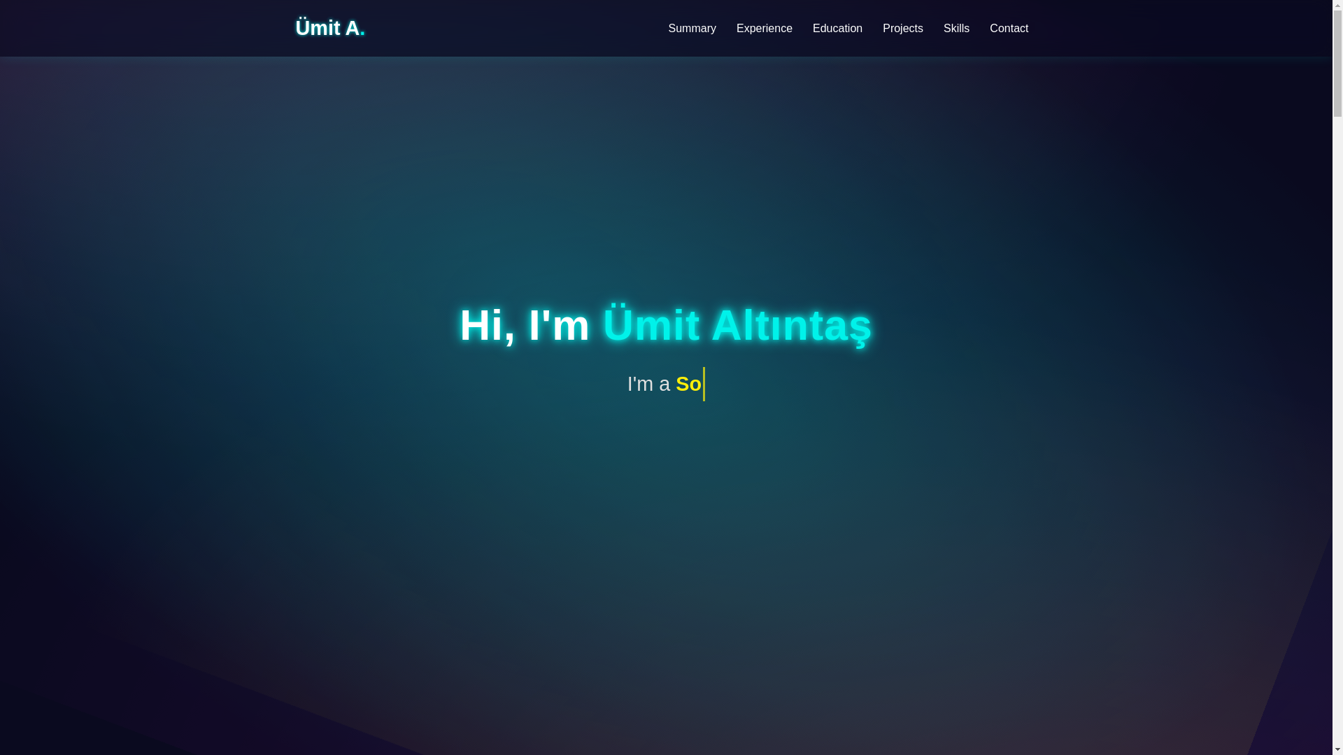 website screenshot of https://umitaltintas-com.pages.dev/