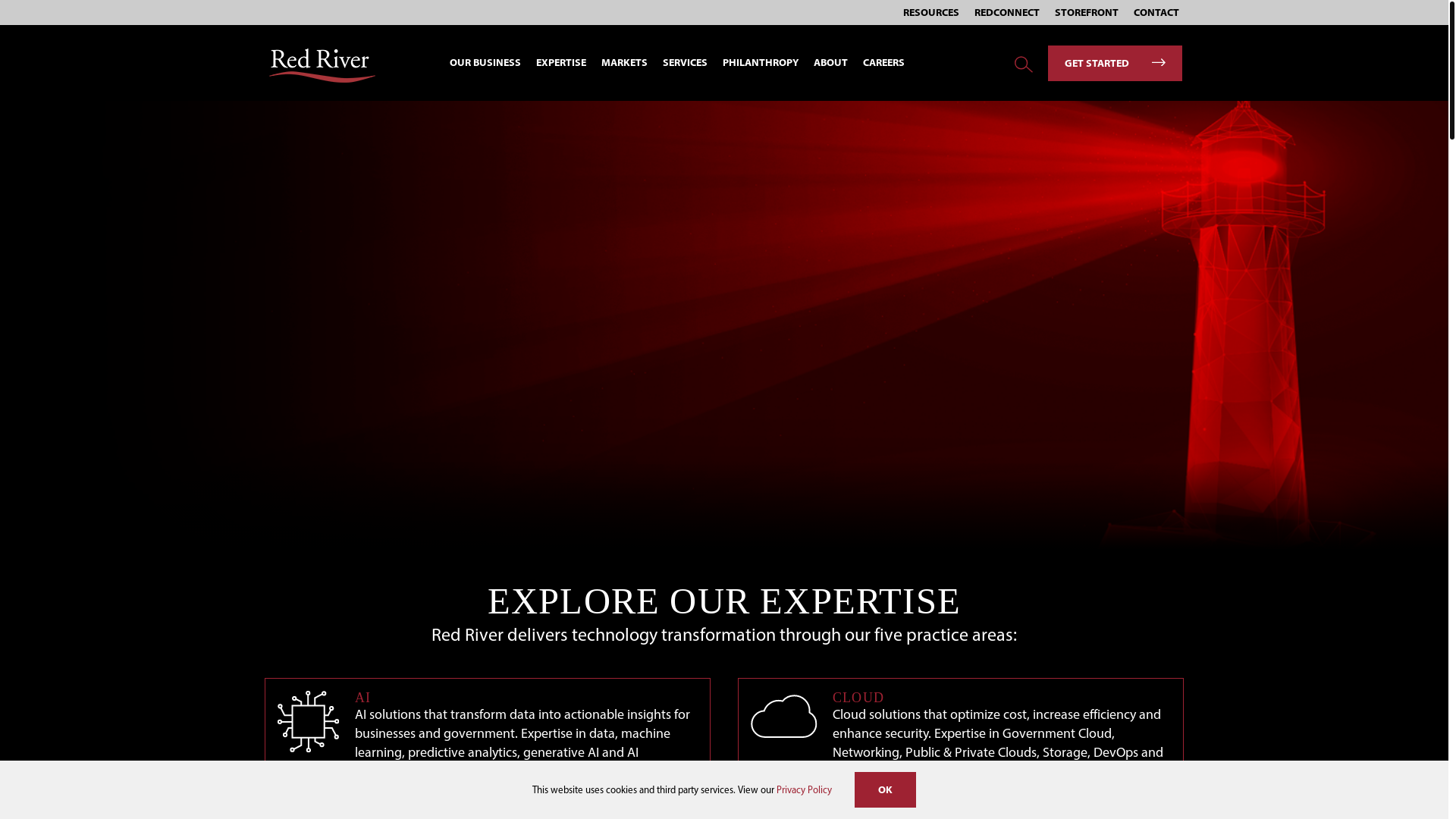 website screenshot of https://redriverpartnershq.com/