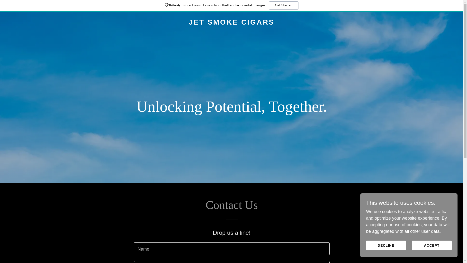 website screenshot of https://jetsmokecigars.com/