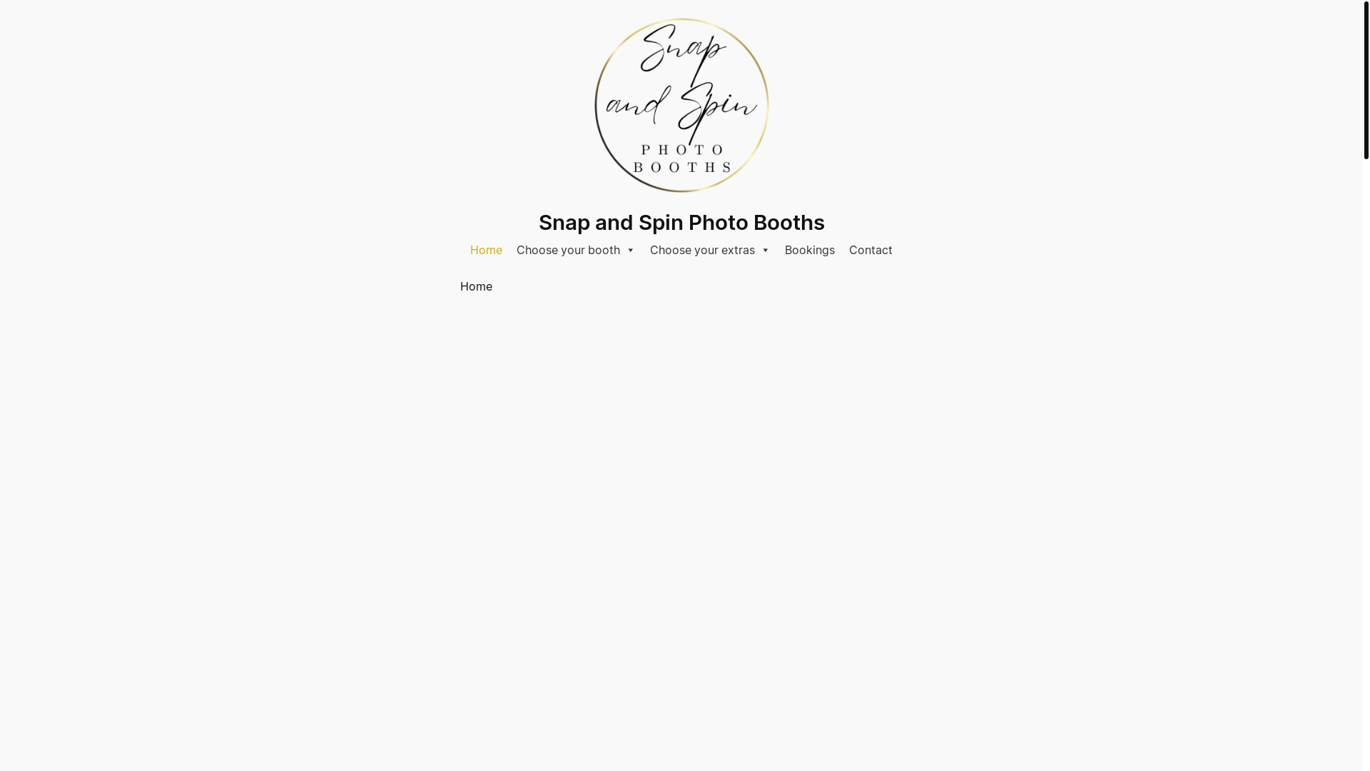 website screenshot of https://snapsndspinphotobooths.com/