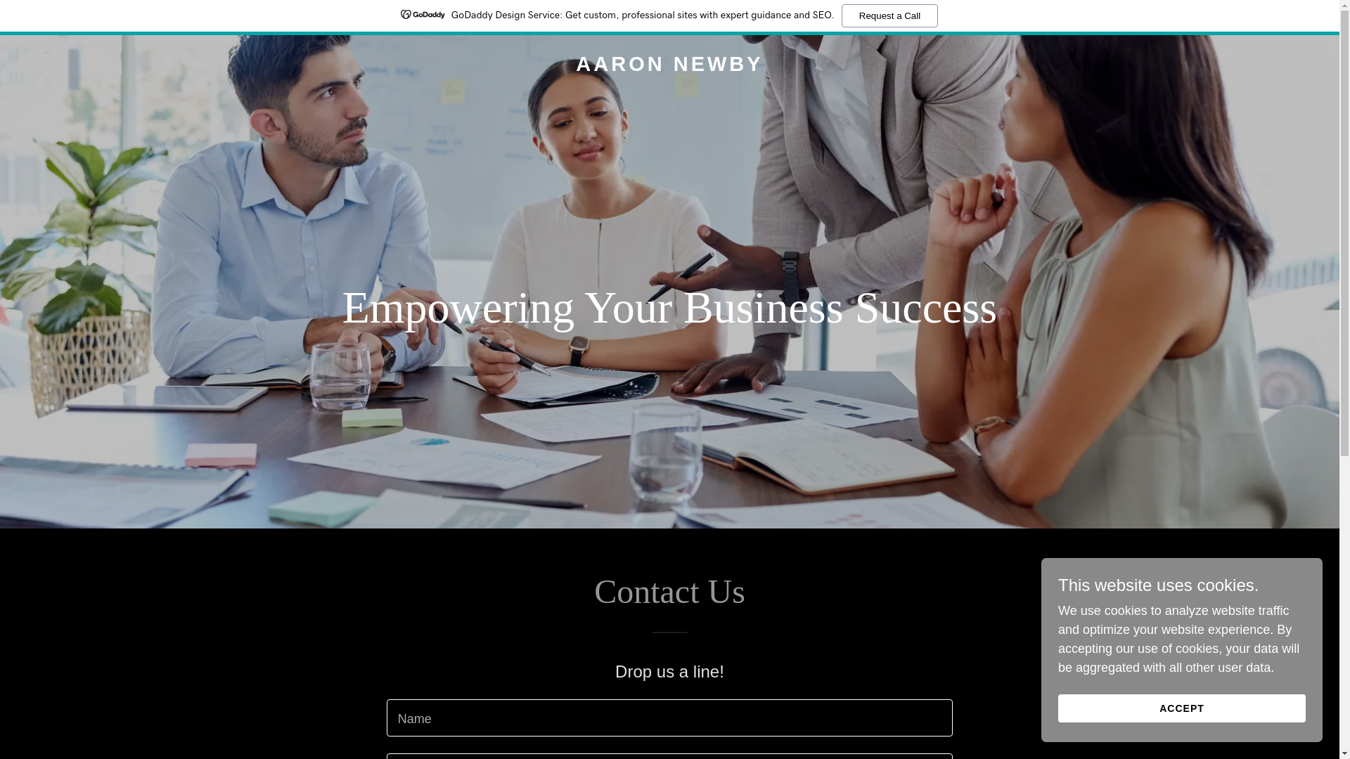 website screenshot of https://aaronnewby.com/
