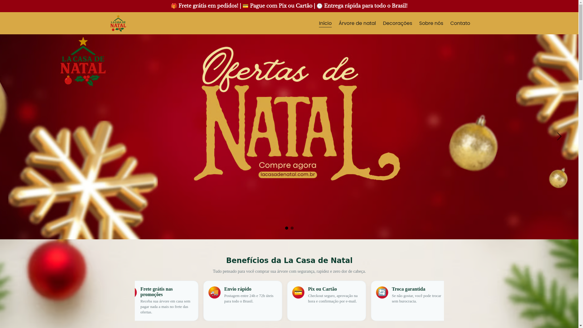 website screenshot of https://lacasadenatal.com.br/