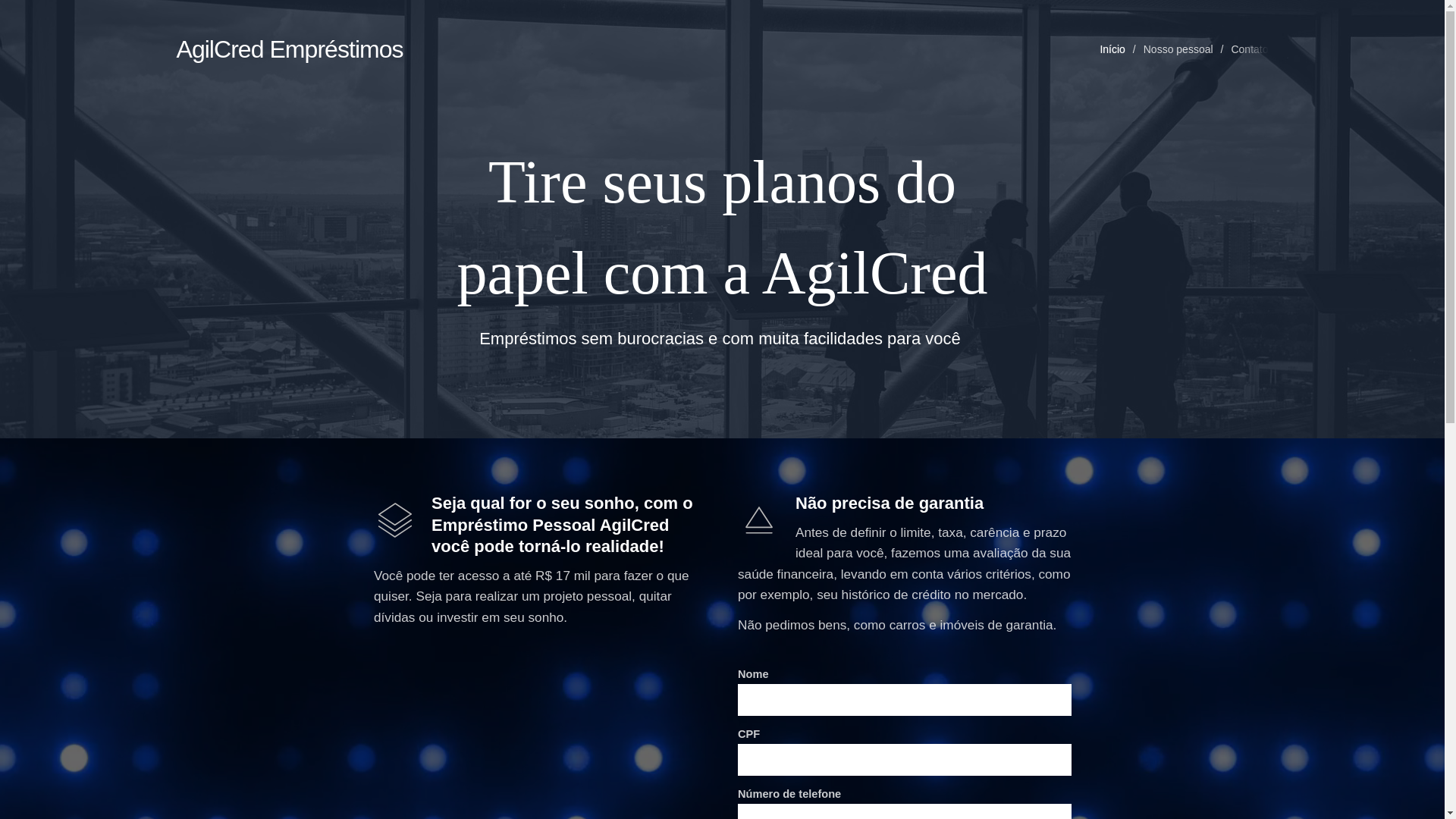 website screenshot of https://xn--agilcred-emprstimos-nzb.com.br/
