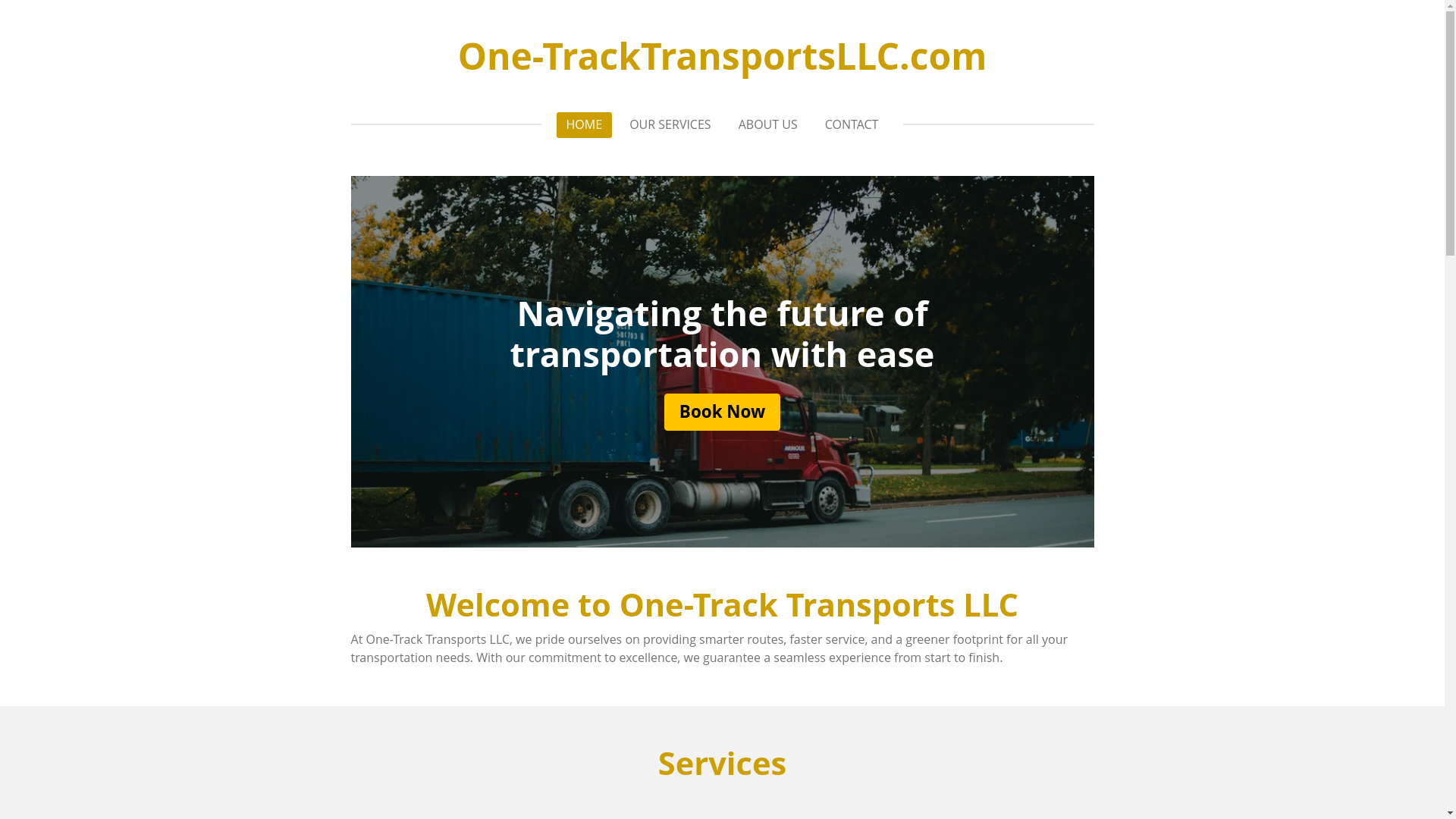 website screenshot of https://one-tracktransportsllc.com/