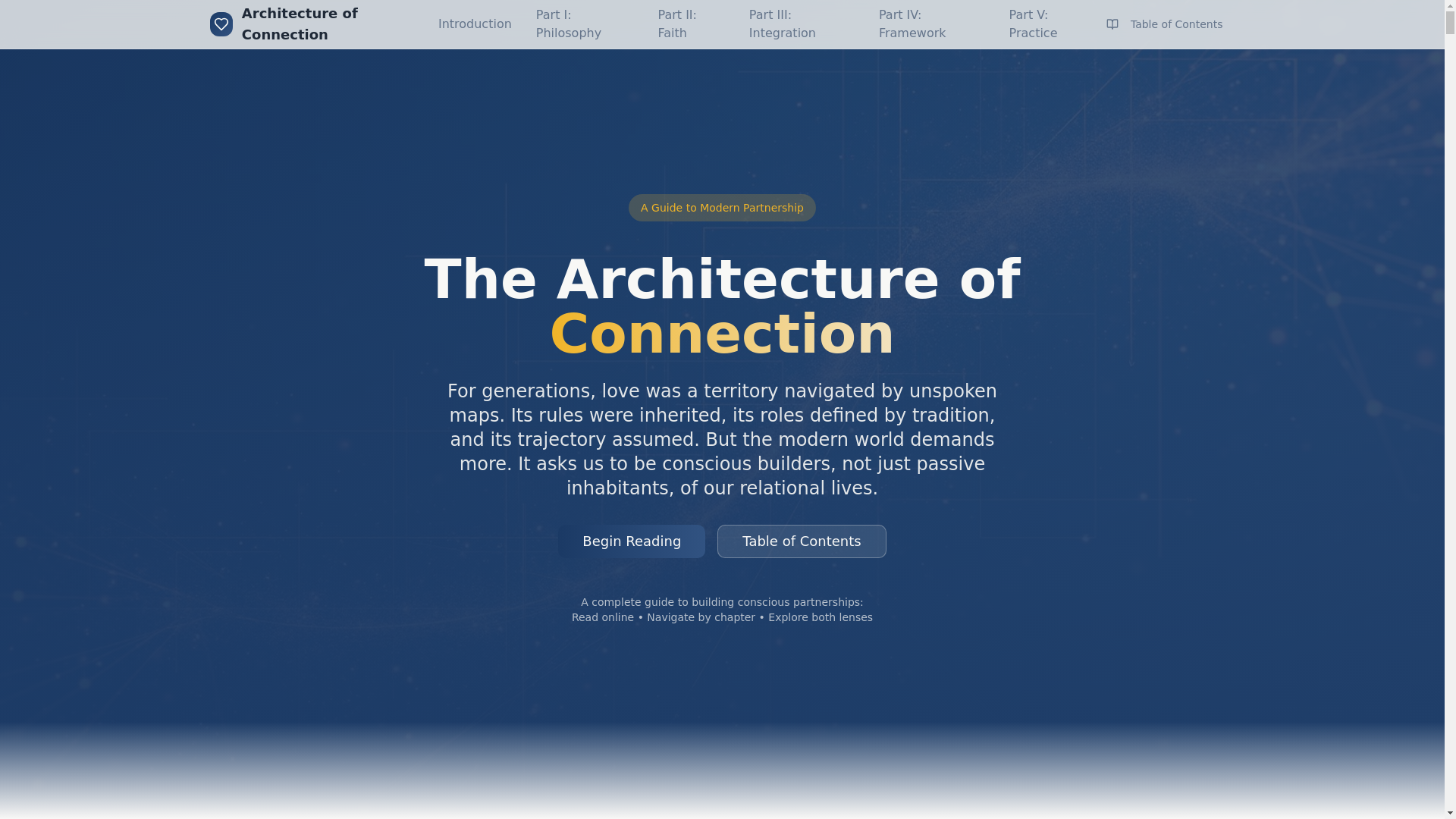 website screenshot of https://connection-architecture.com/