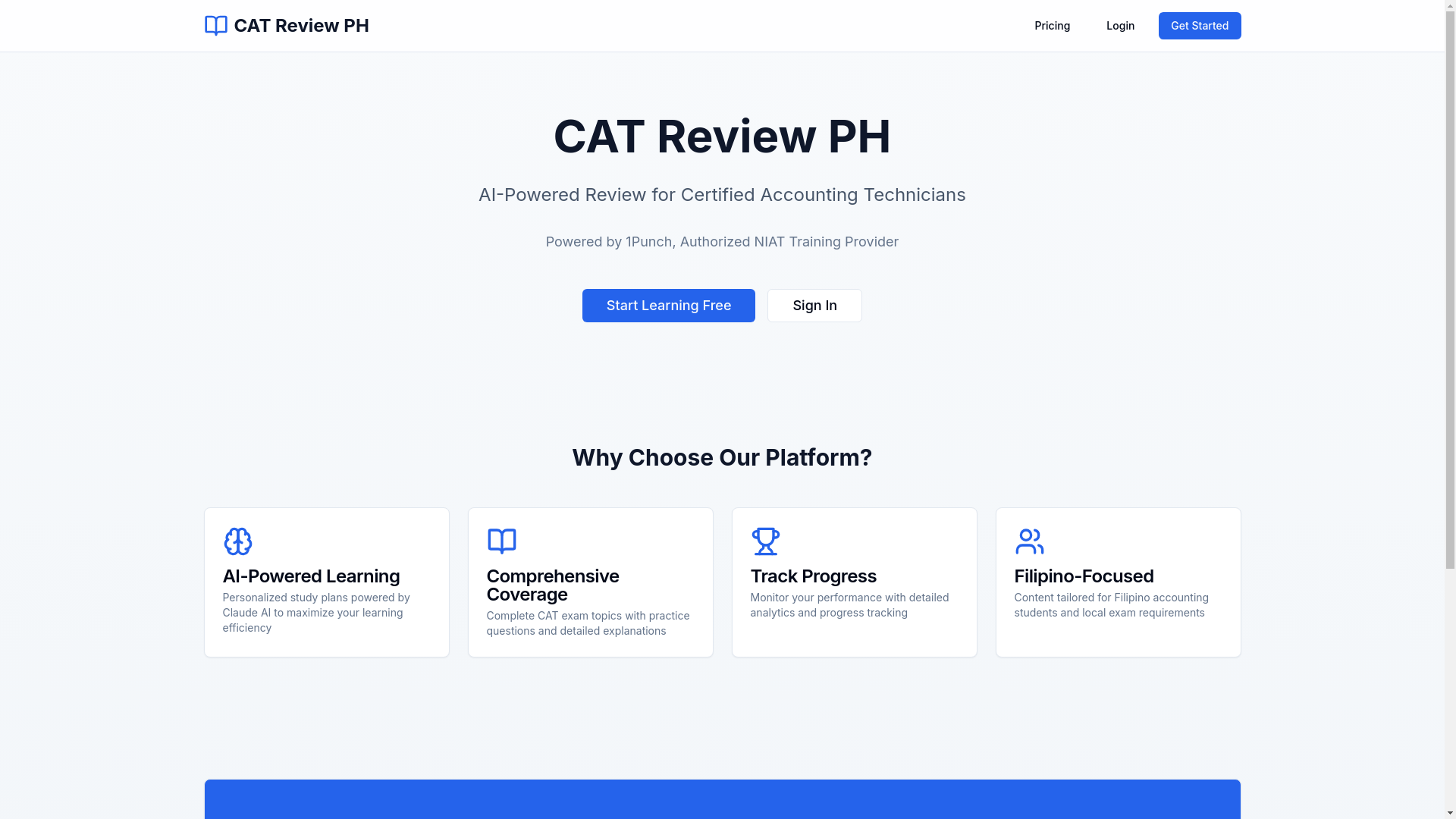 website screenshot of https://catreviewph.com/