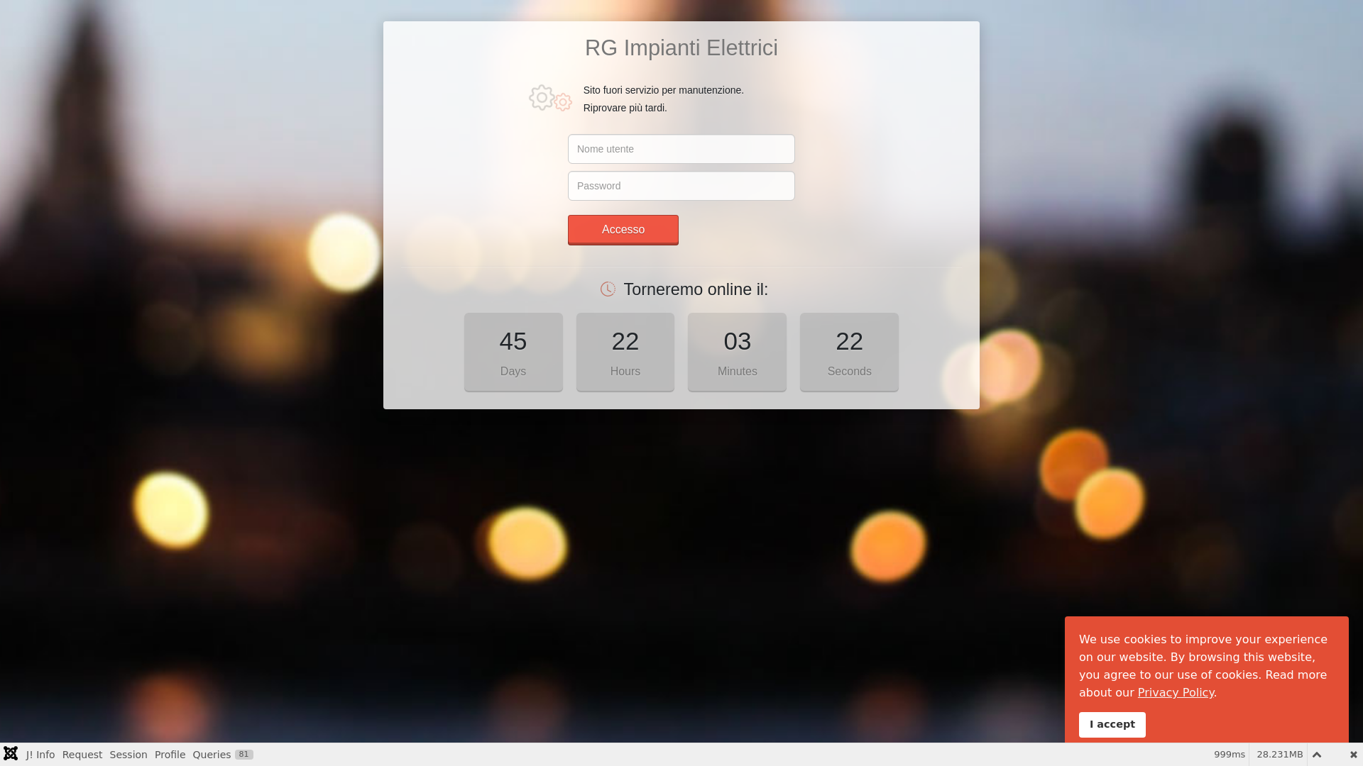 website screenshot of https://rg-impianti.it/