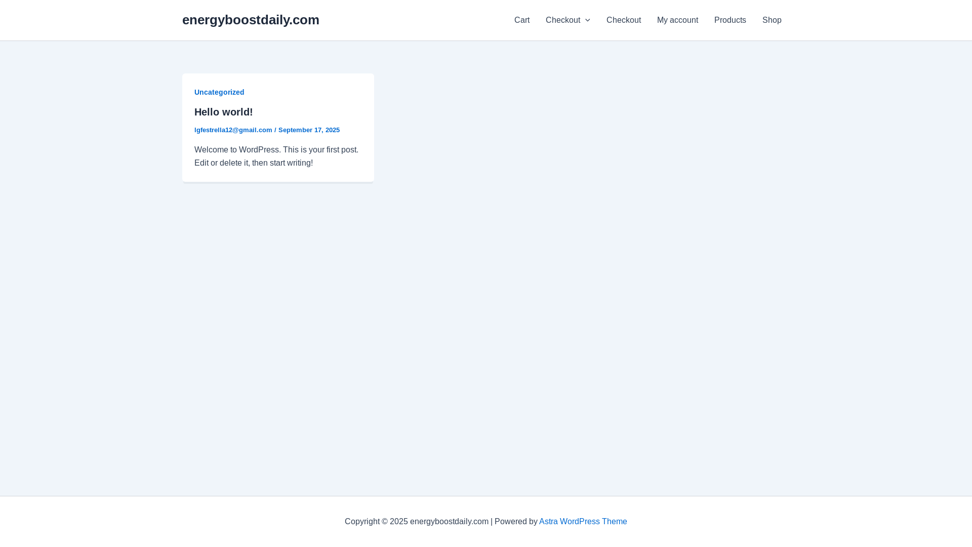website screenshot of https://energyboostdaily.com/