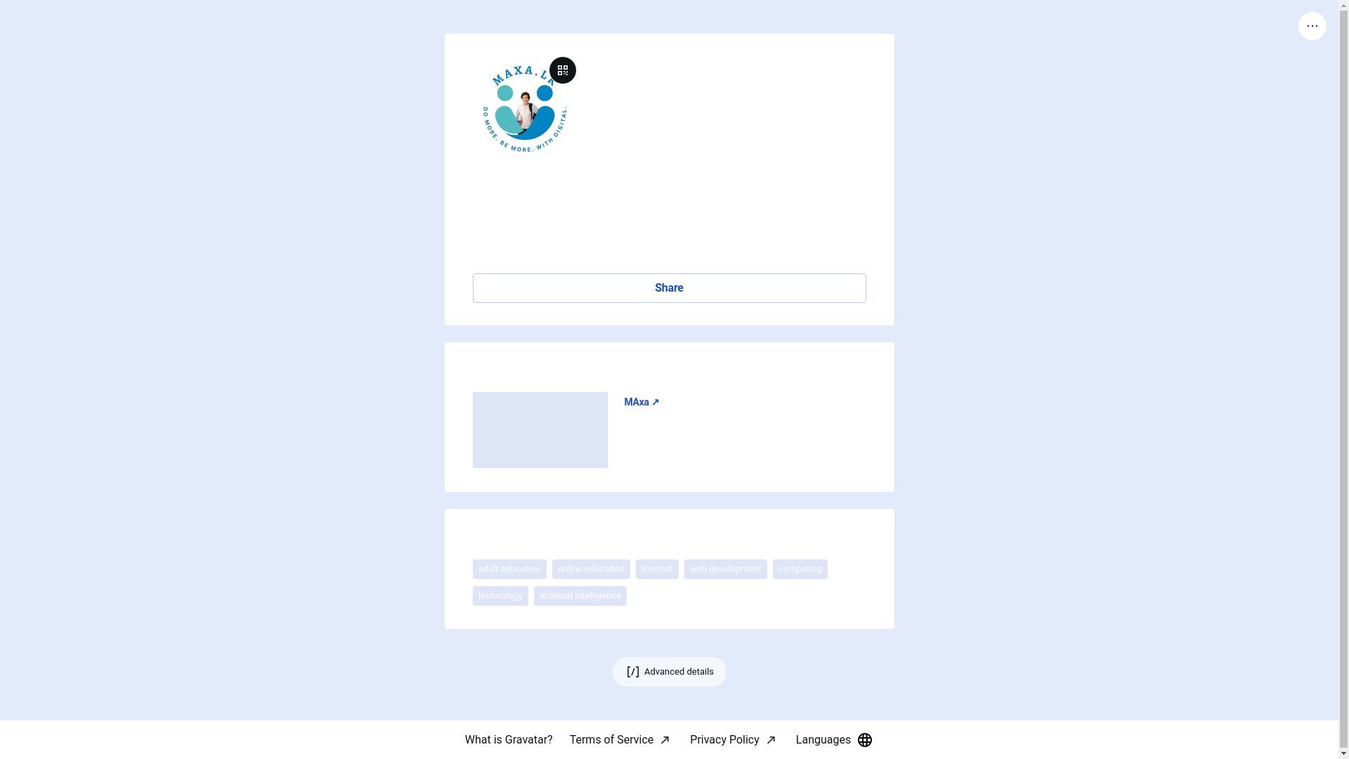 website screenshot of https://maxa.bio/