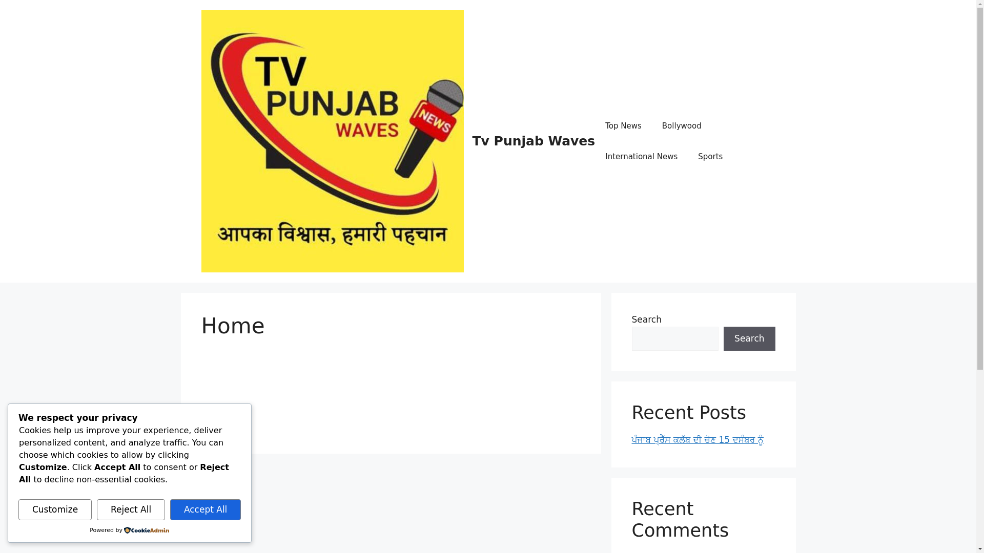 website screenshot of https://tvpunjabwaves.co.in/