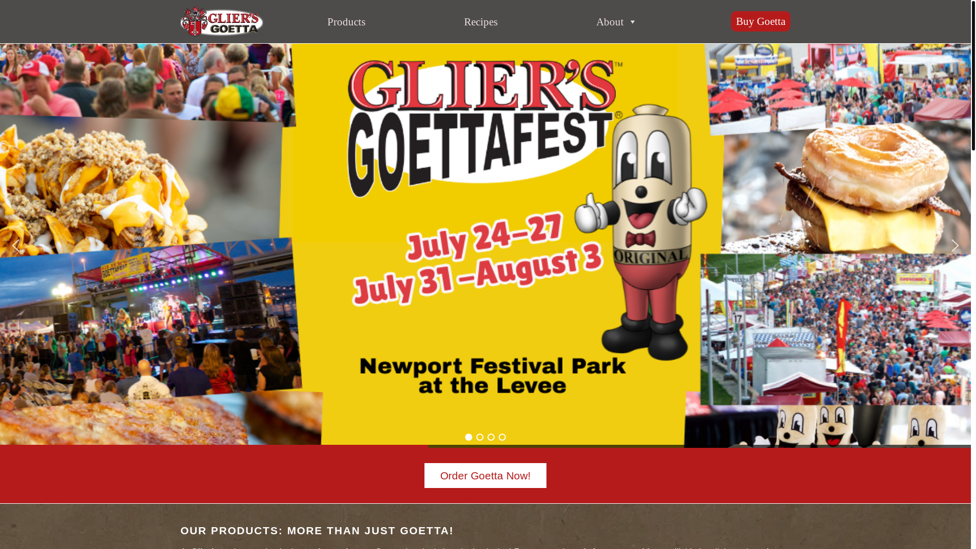 website screenshot of https://goetta.com/