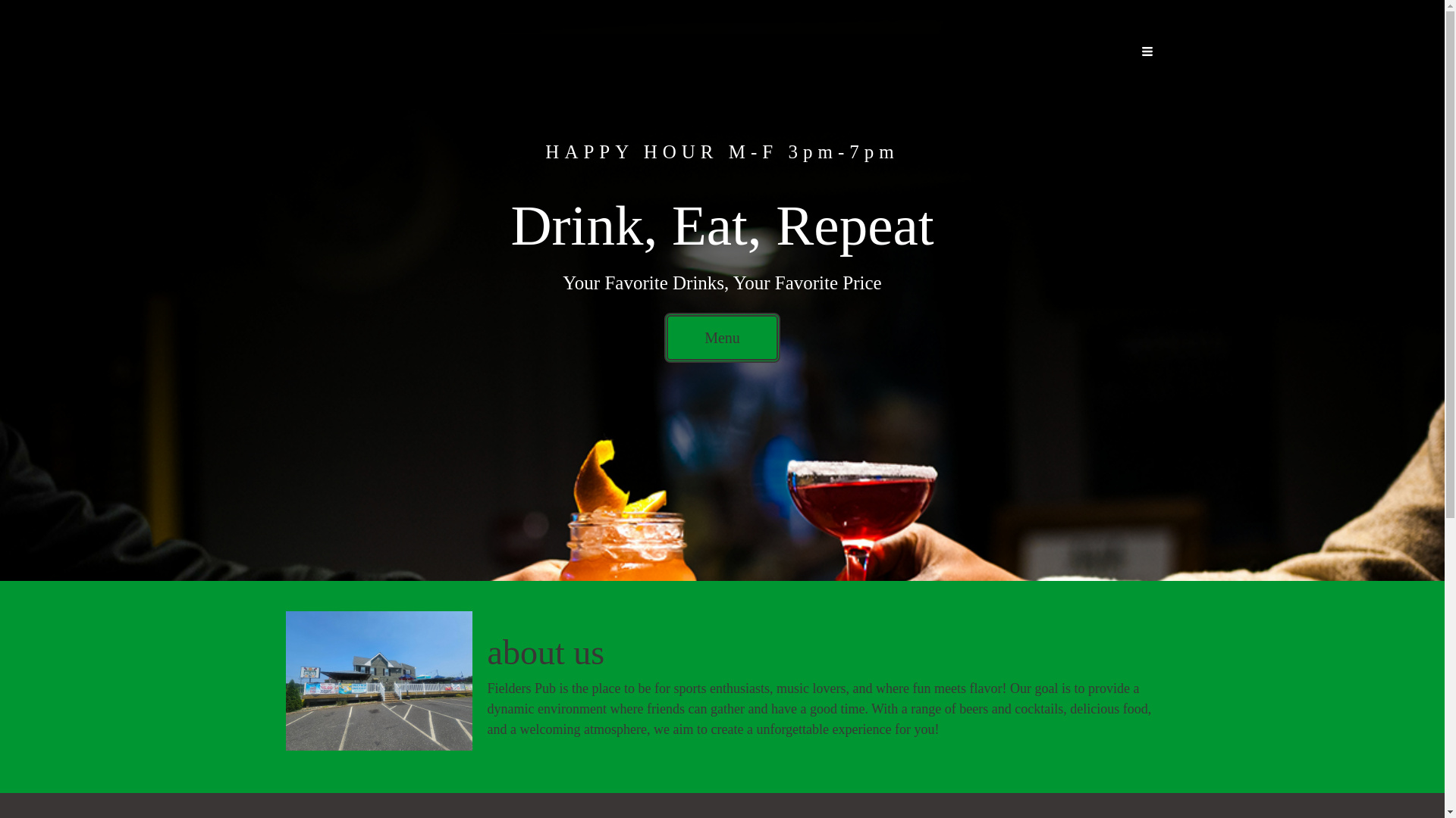 website screenshot of https://fielderspubnj.com/