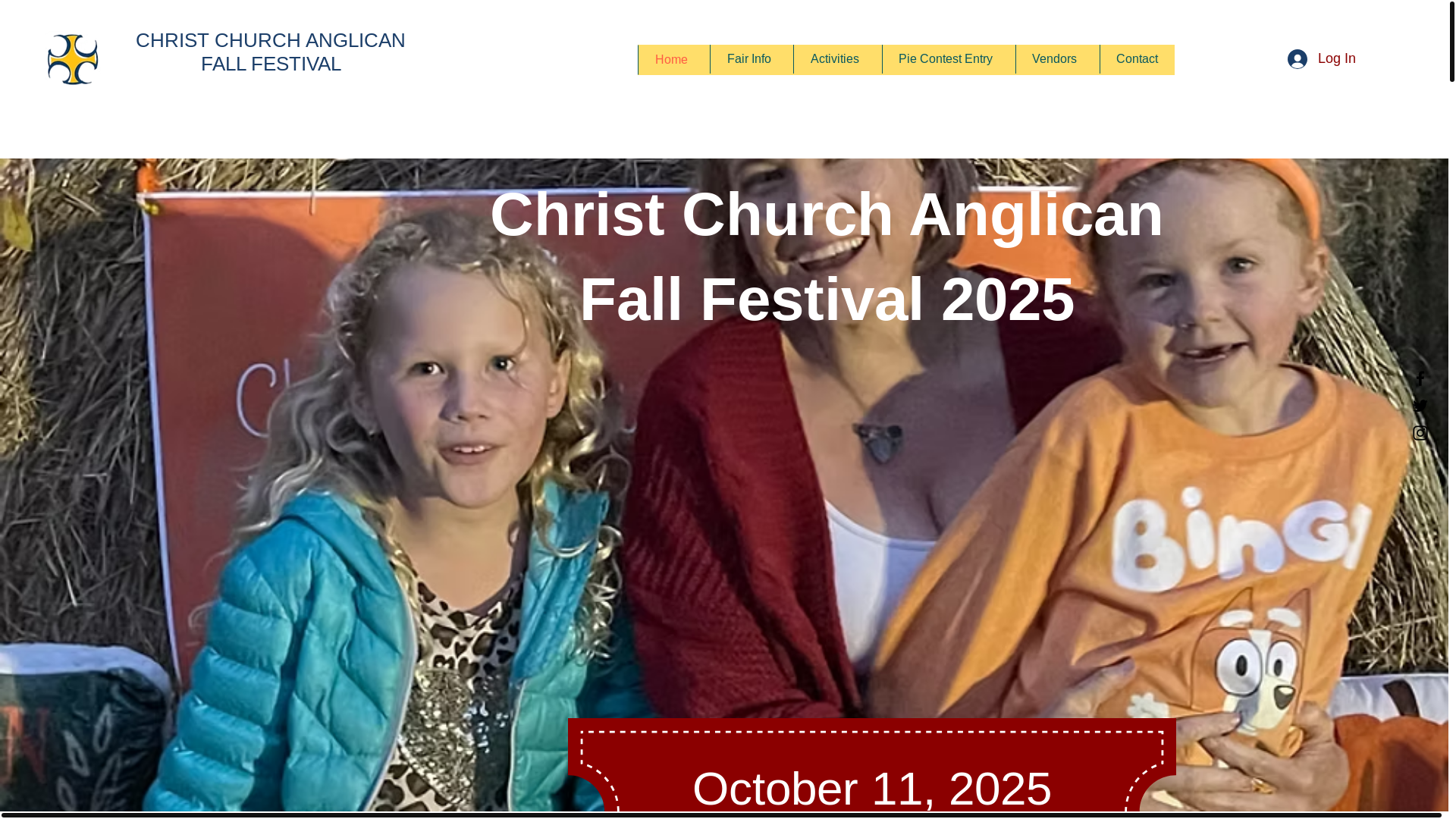 website screenshot of https://ccafallfestival.com/