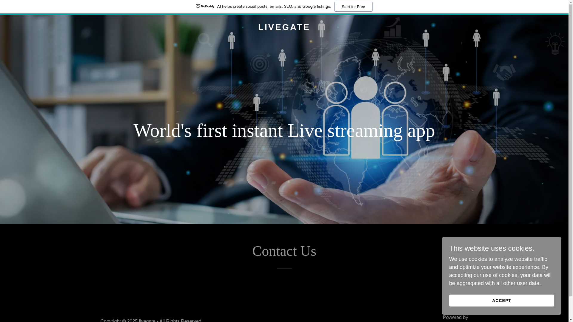 website screenshot of https://livegate.online/