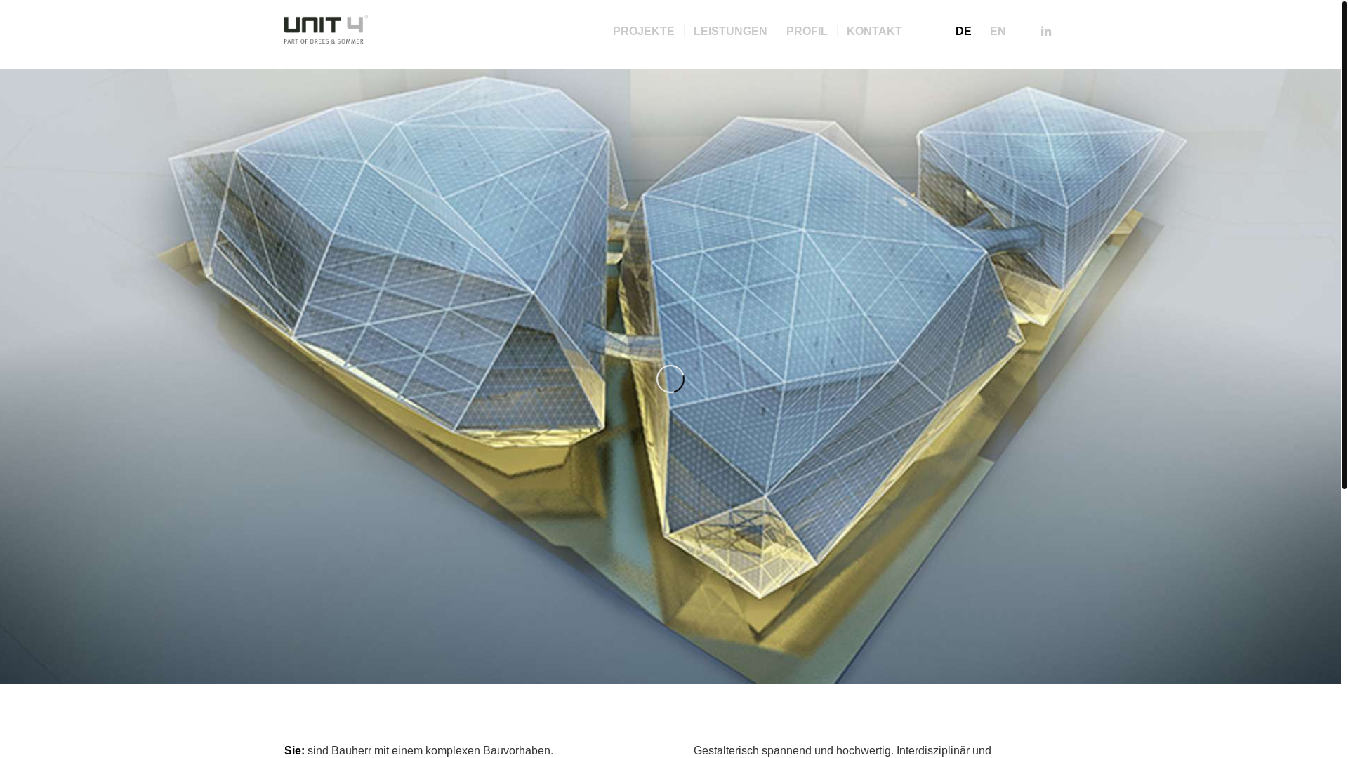 website screenshot of https://unit-4.com/