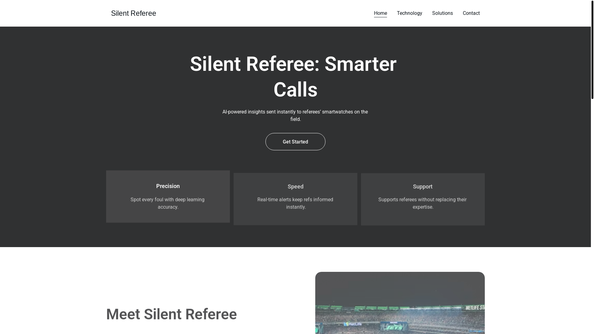 website screenshot of https://silentreferee.com/