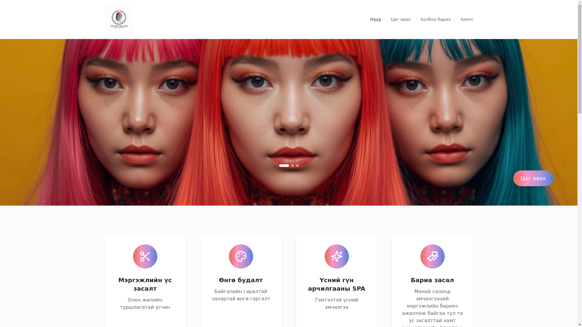 website screenshot of https://ochirsalon.mn/