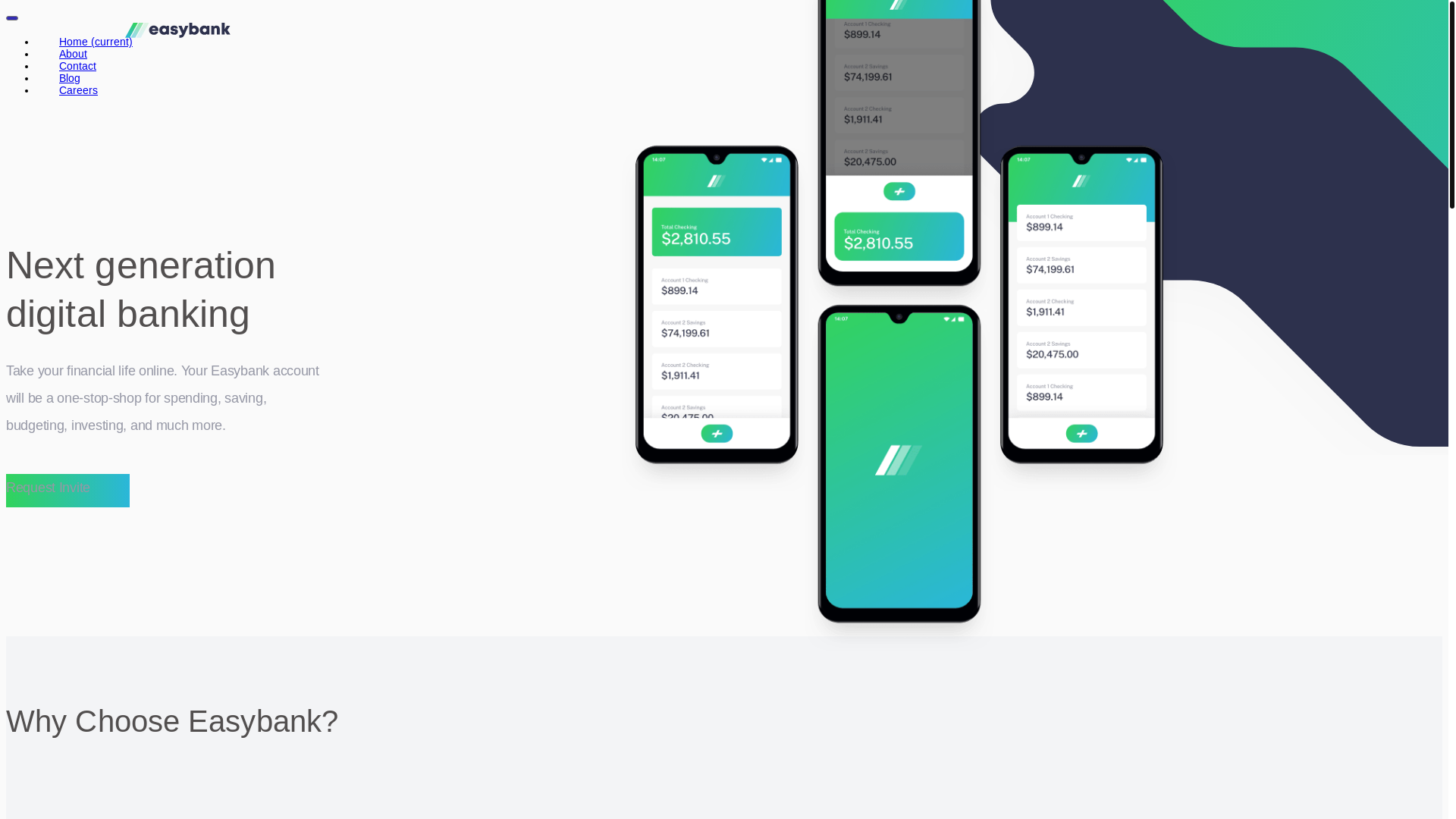 website screenshot of https://easybank-landing-page-redo.vercel.app/