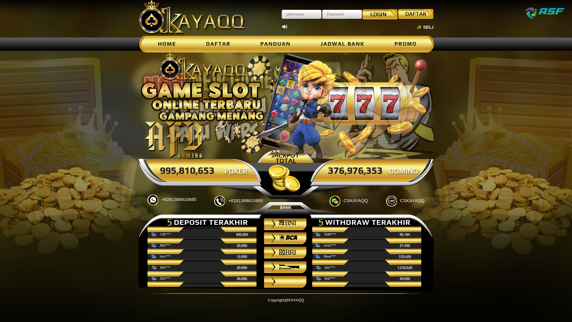 website screenshot of https://13kayaqq.com/