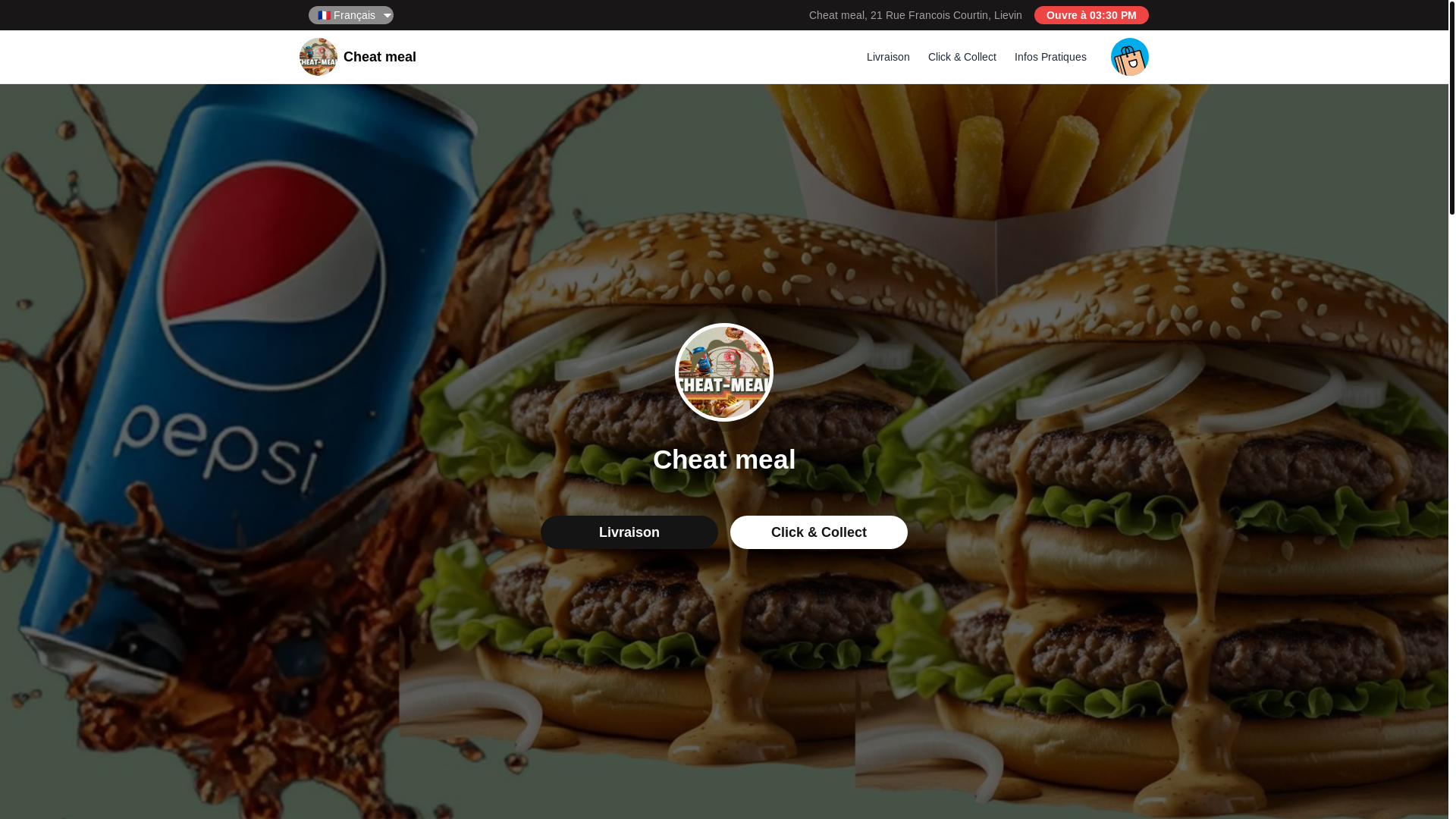 website screenshot of https://cheatmeal-lievin.com/