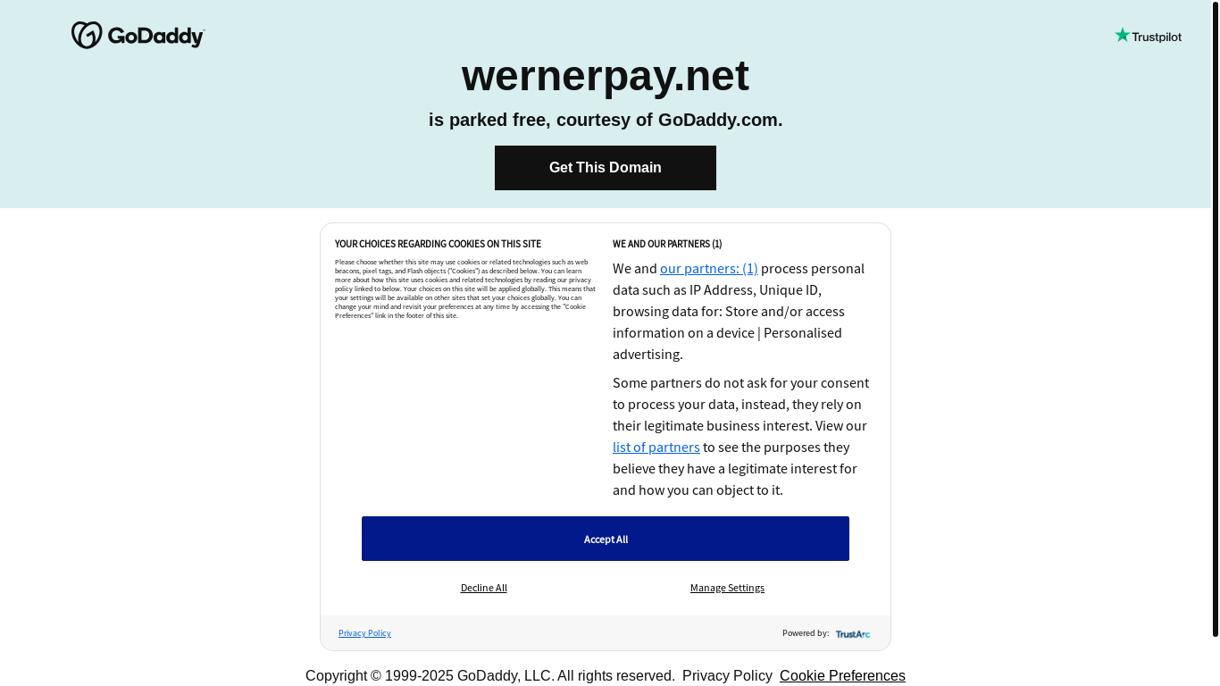 website screenshot of https://wernerpay.net/