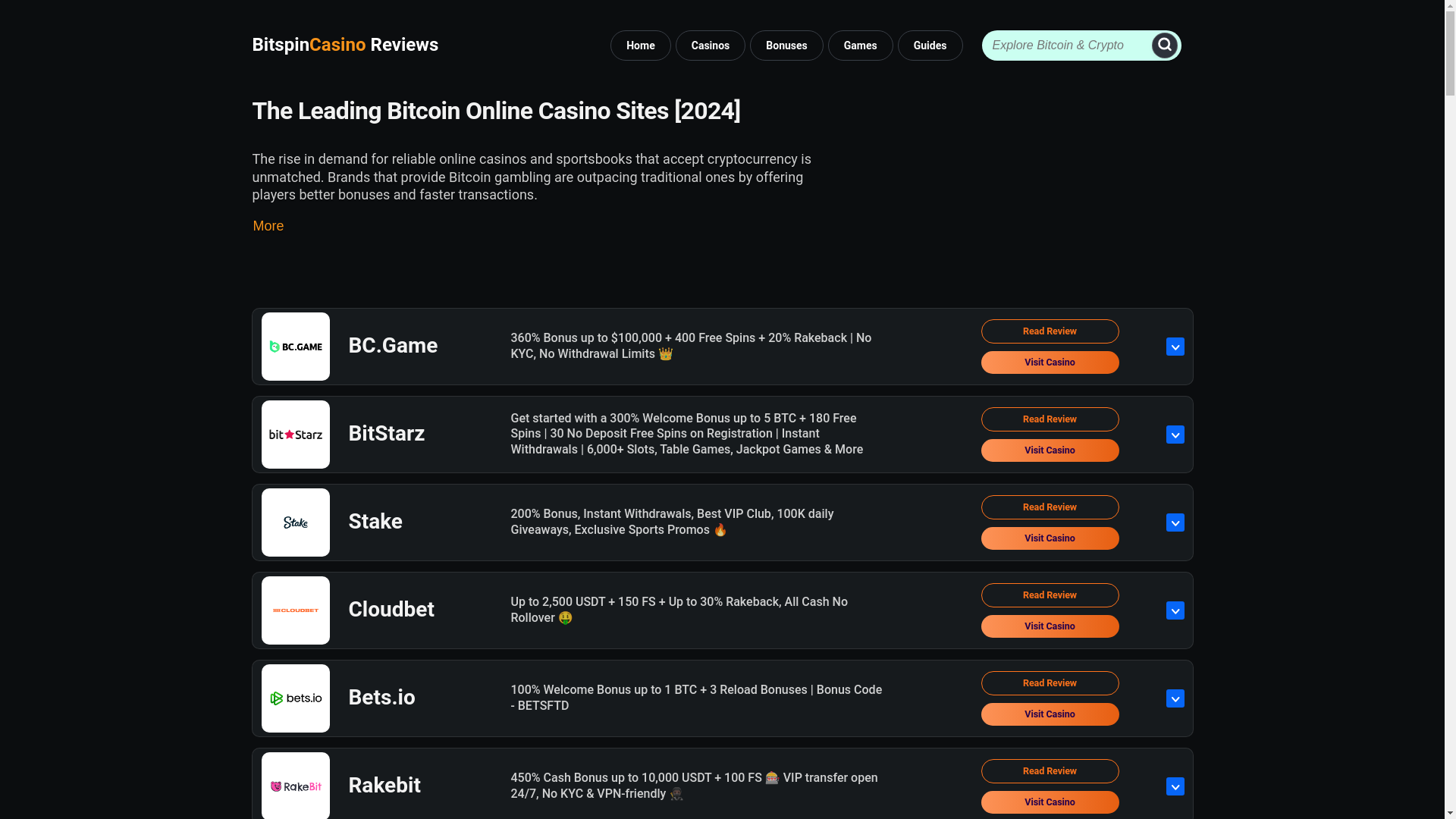 website screenshot of https://bitspincasino-com.pages.dev/