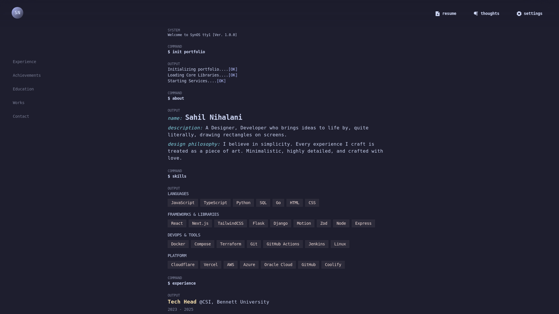 website screenshot of https://drzl.dev/