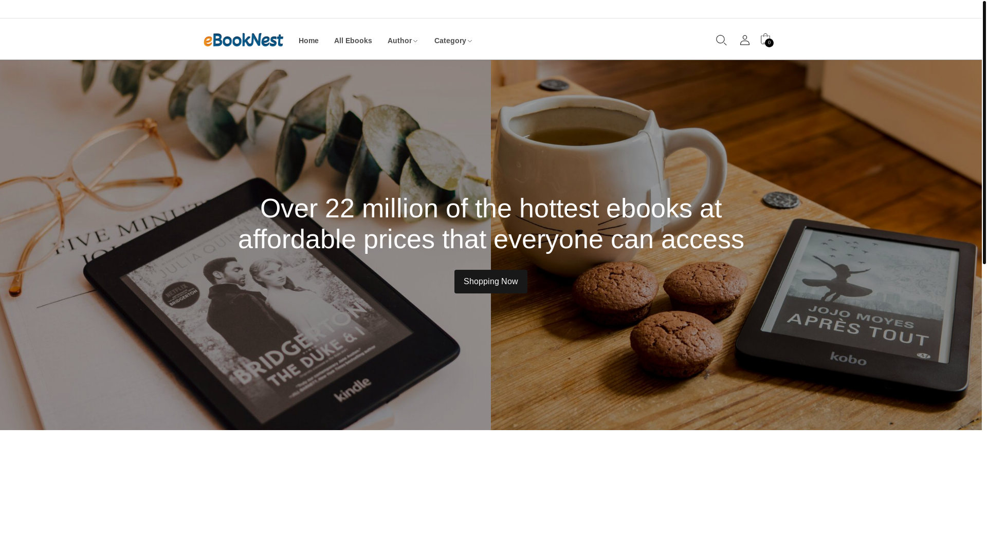website screenshot of https://ebooknest.co/