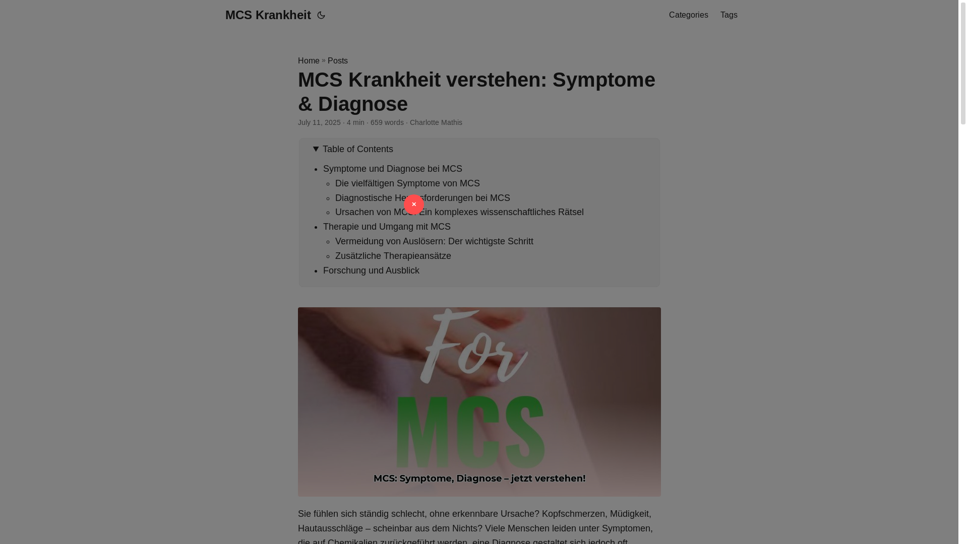 website screenshot of https://mcs-krankheit.pages.dev/