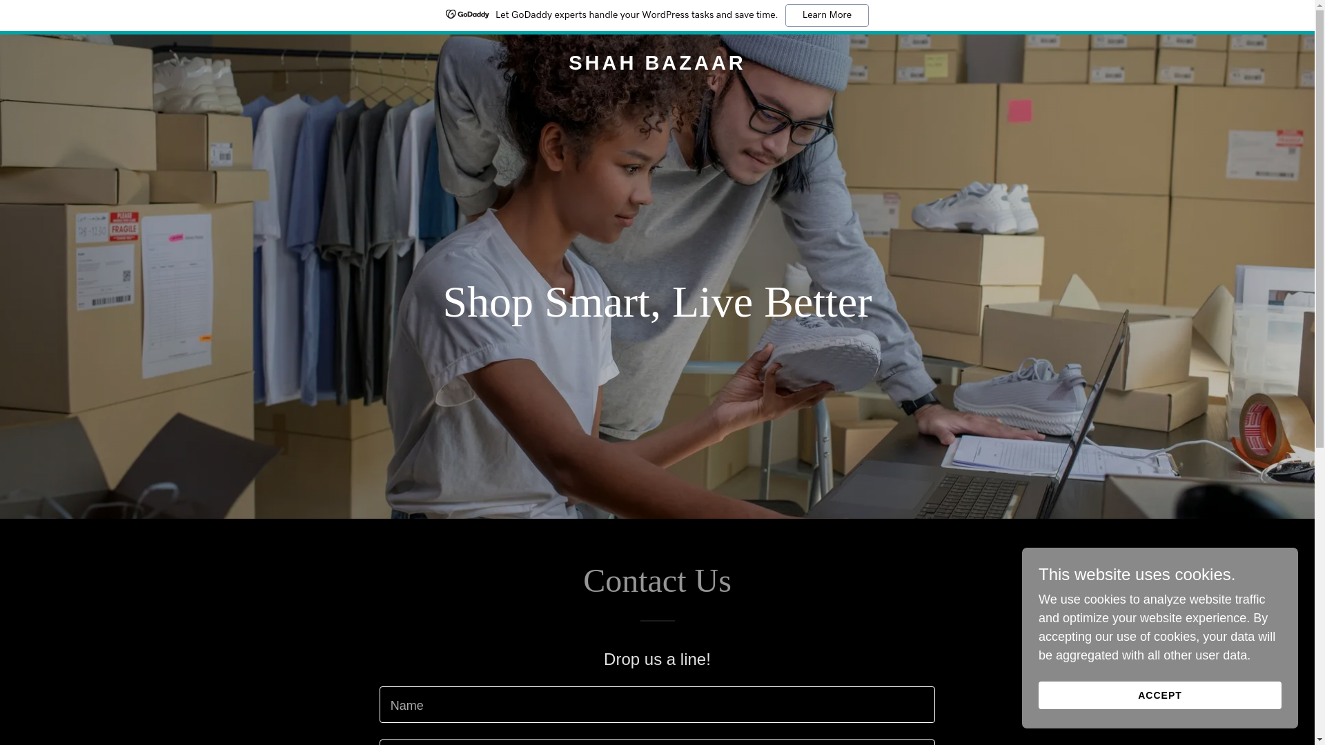 website screenshot of https://shahbazaar.store/