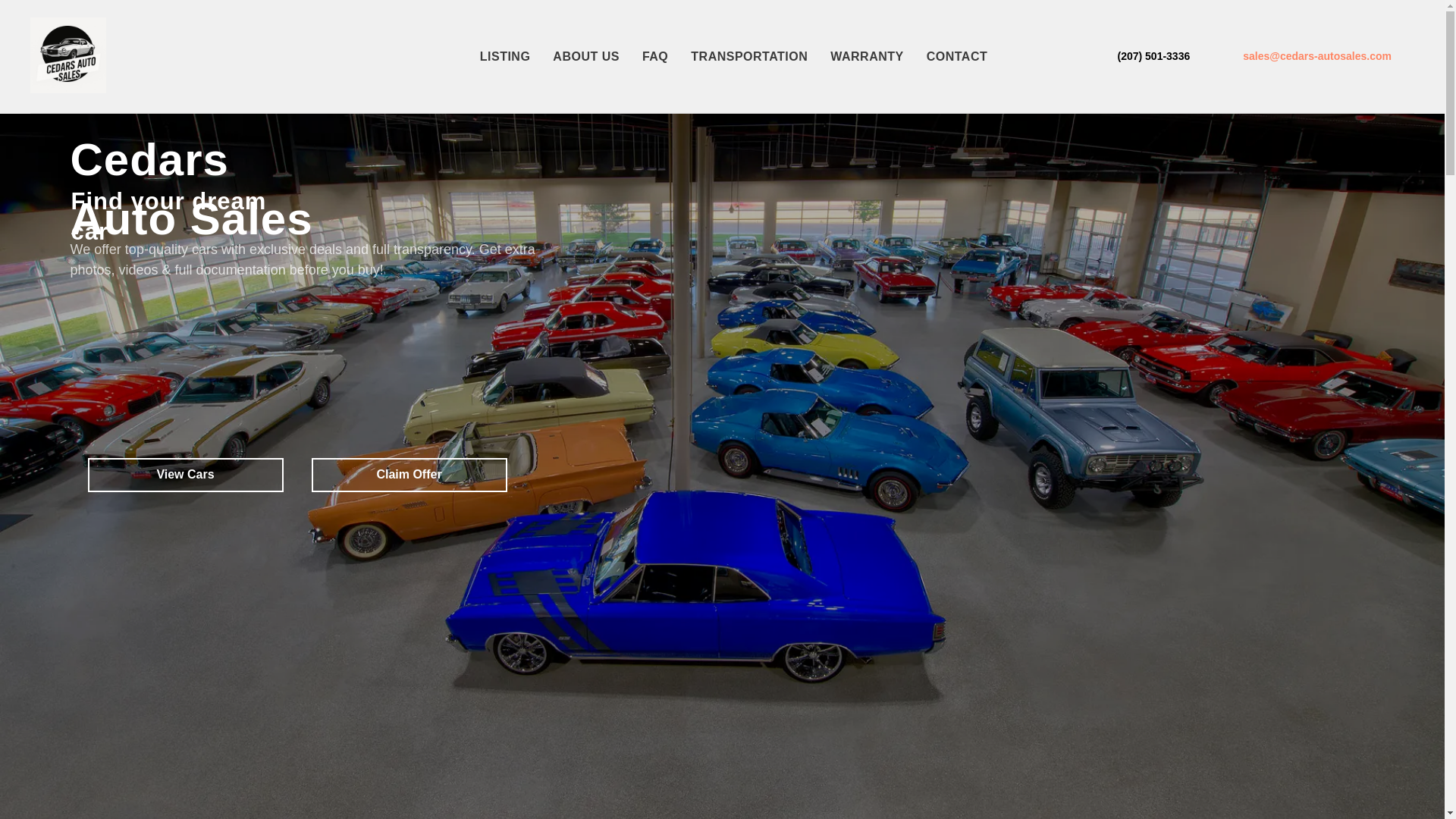 website screenshot of https://cedarsauto-sale.com/