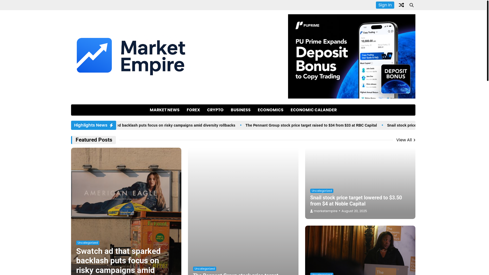 website screenshot of https://marketempire.io/