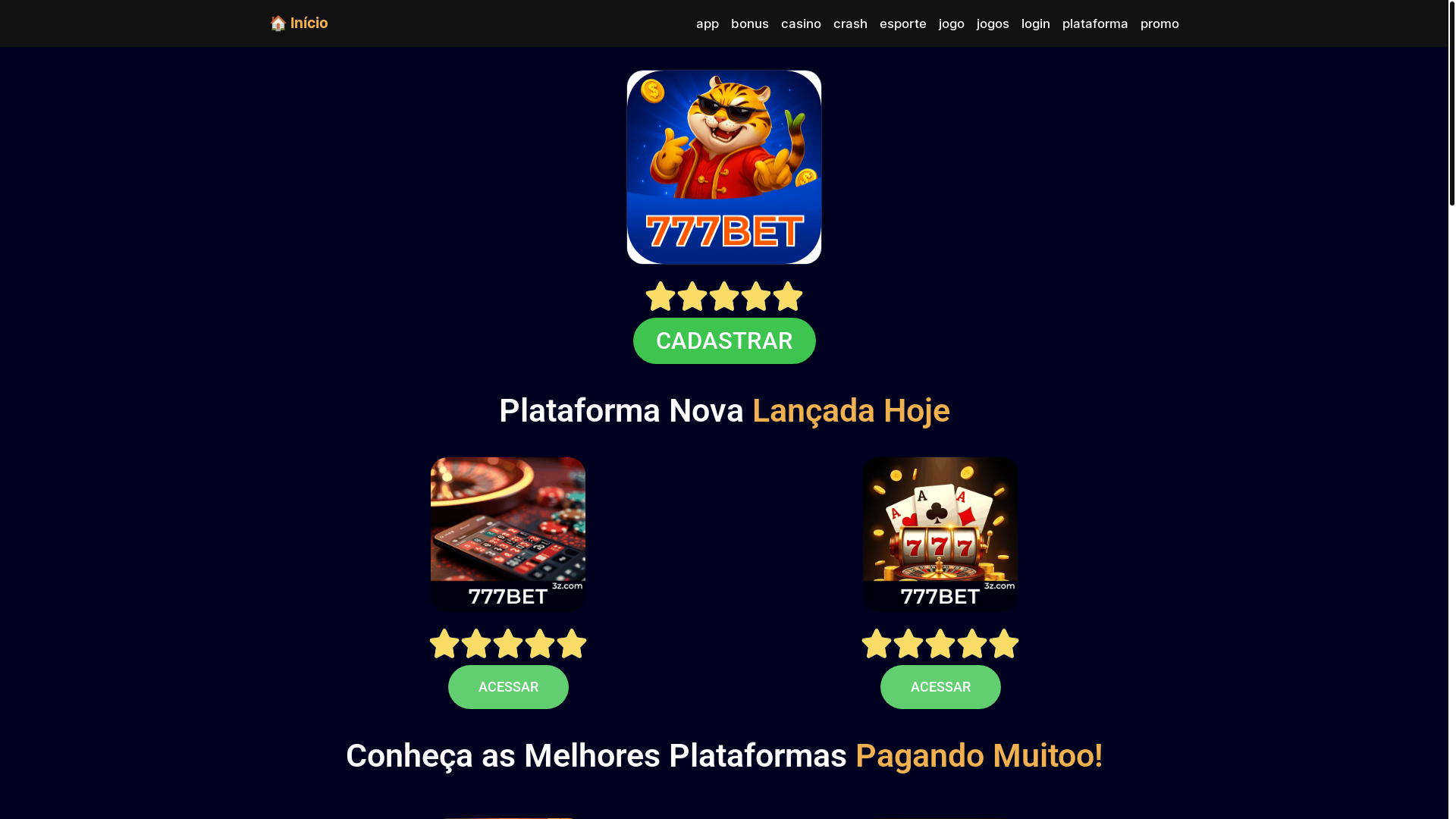 website screenshot of https://777betba.com/