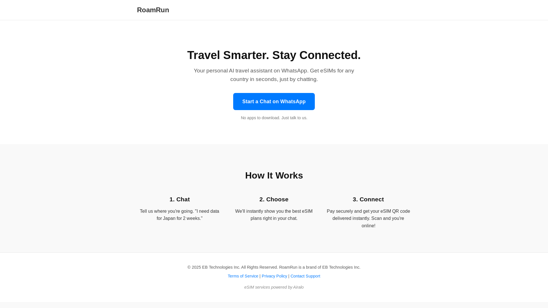 website screenshot of https://roamrun-website.pages.dev/