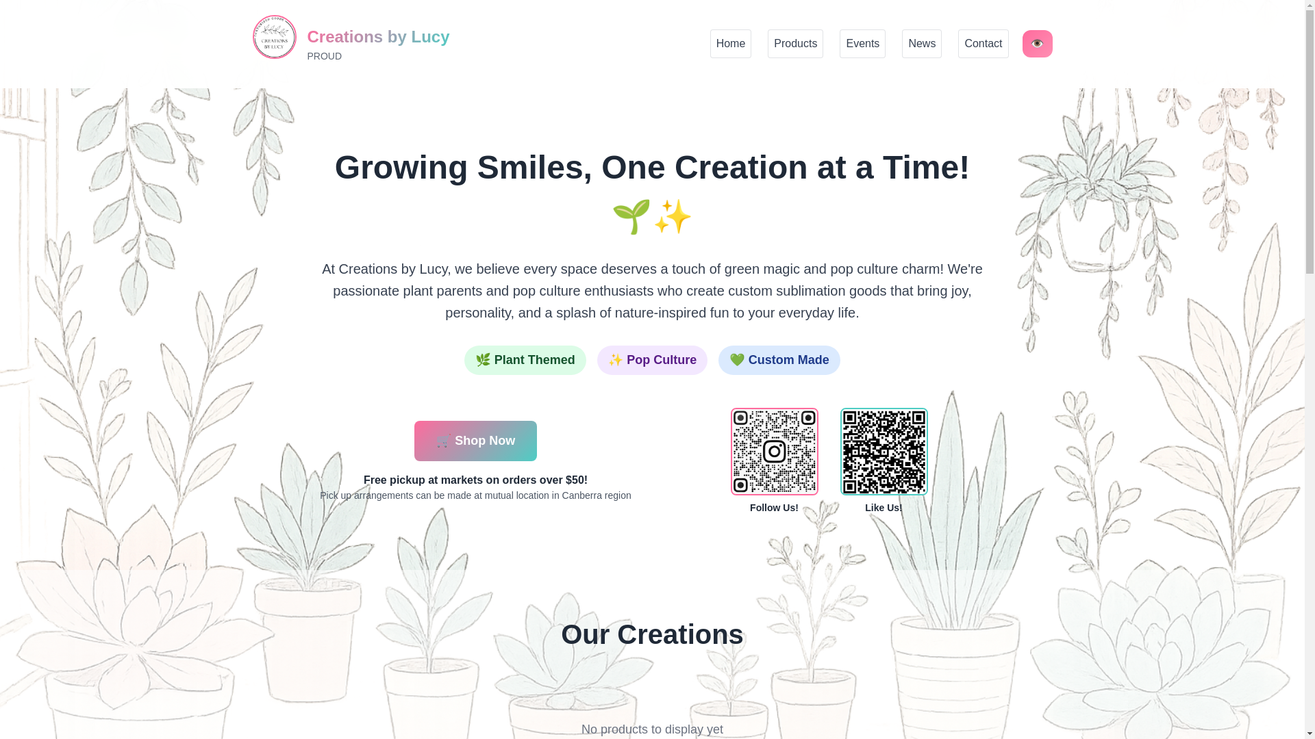 website screenshot of https://creations-by-lucy.pages.dev/