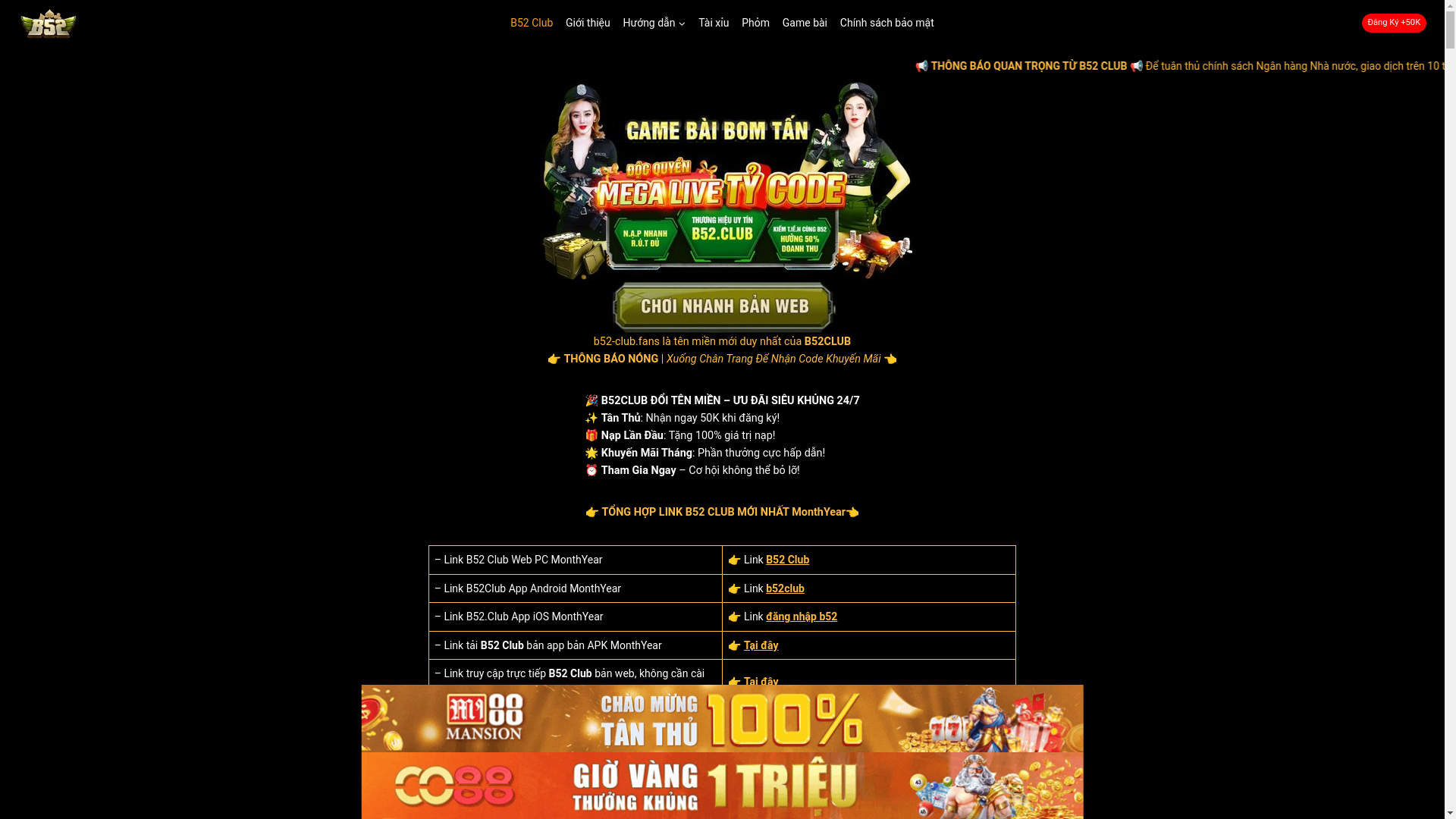 website screenshot of https://b52club-c1-t3-b52-club-fans.pages.dev/