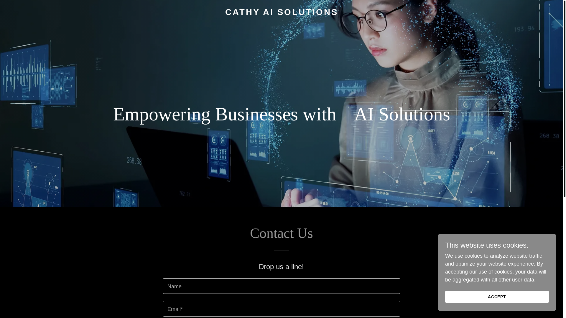 website screenshot of https://cathyaisolutions.com/