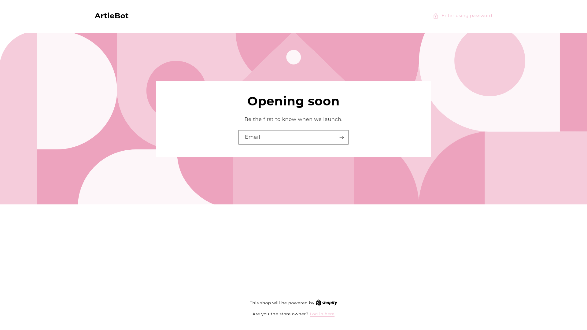 website screenshot of https://theartiebot.com/