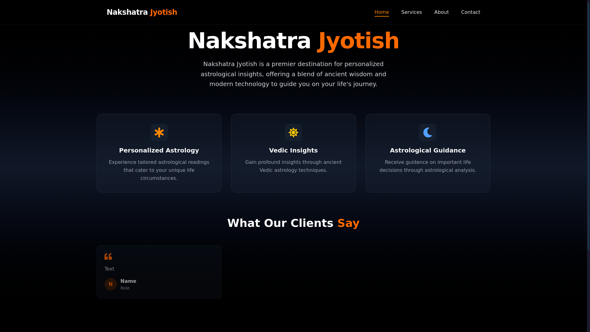website screenshot of https://mm-nakshatrajyotish-temp.pages.dev/