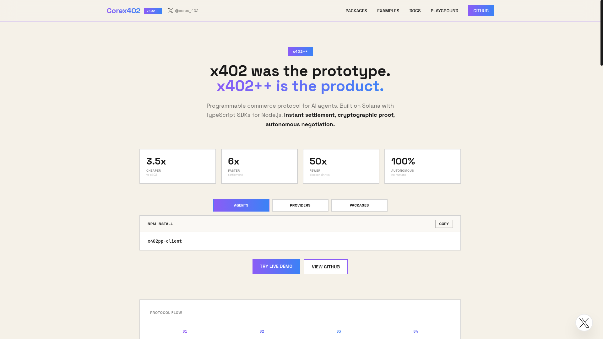 website screenshot of https://corex402.xyz/