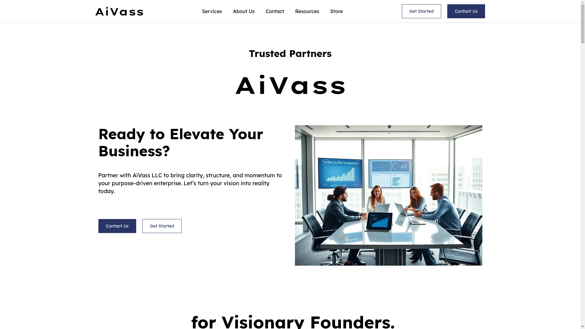 website screenshot of https://ai-vass.com/