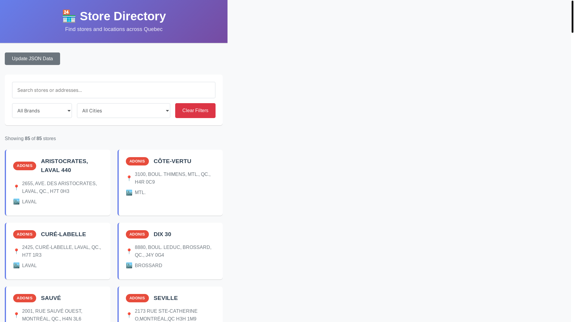 website screenshot of https://storelist.pages.dev/