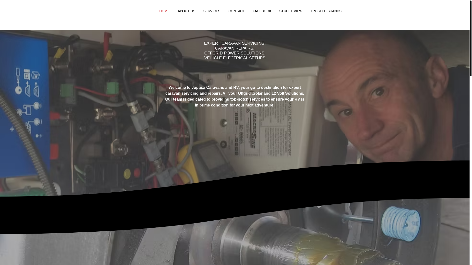 website screenshot of https://jopacacaravansandrv.com.au/