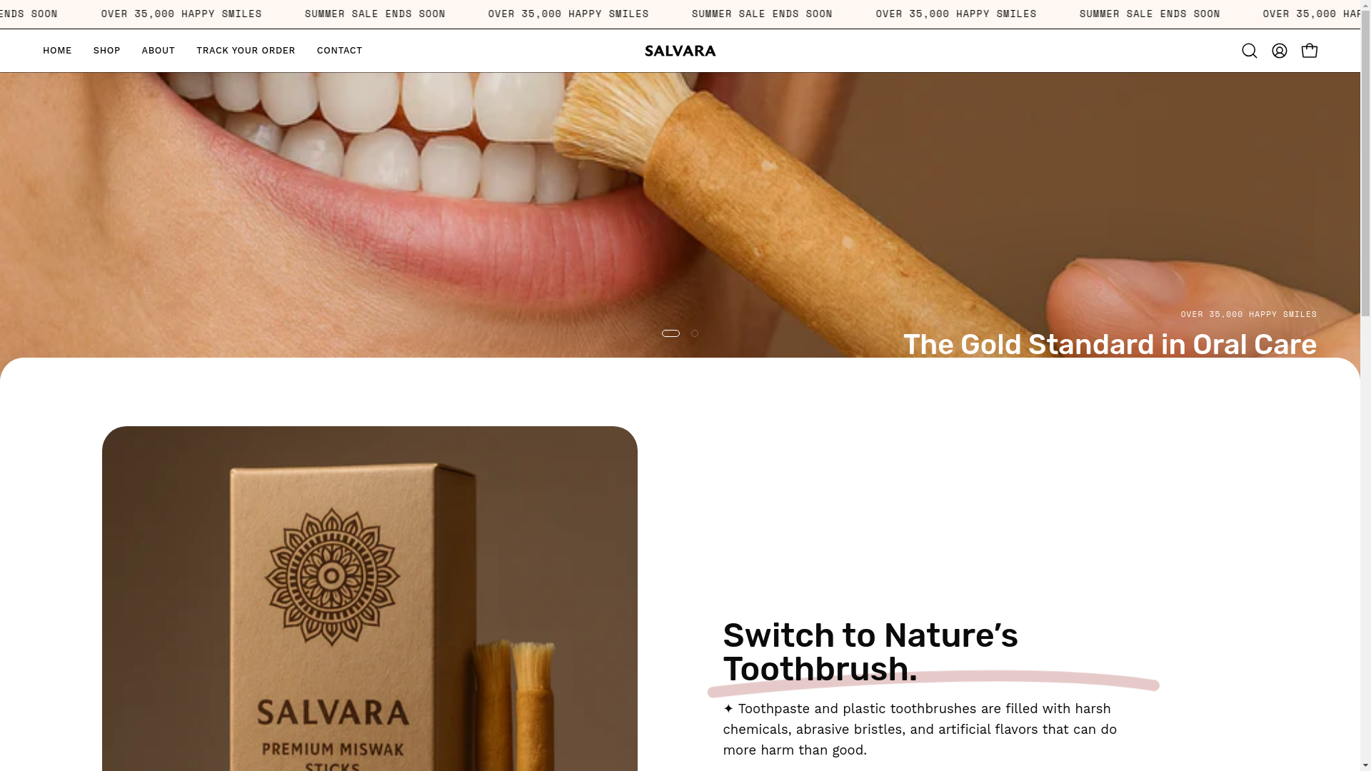 website screenshot of https://salvara.co/