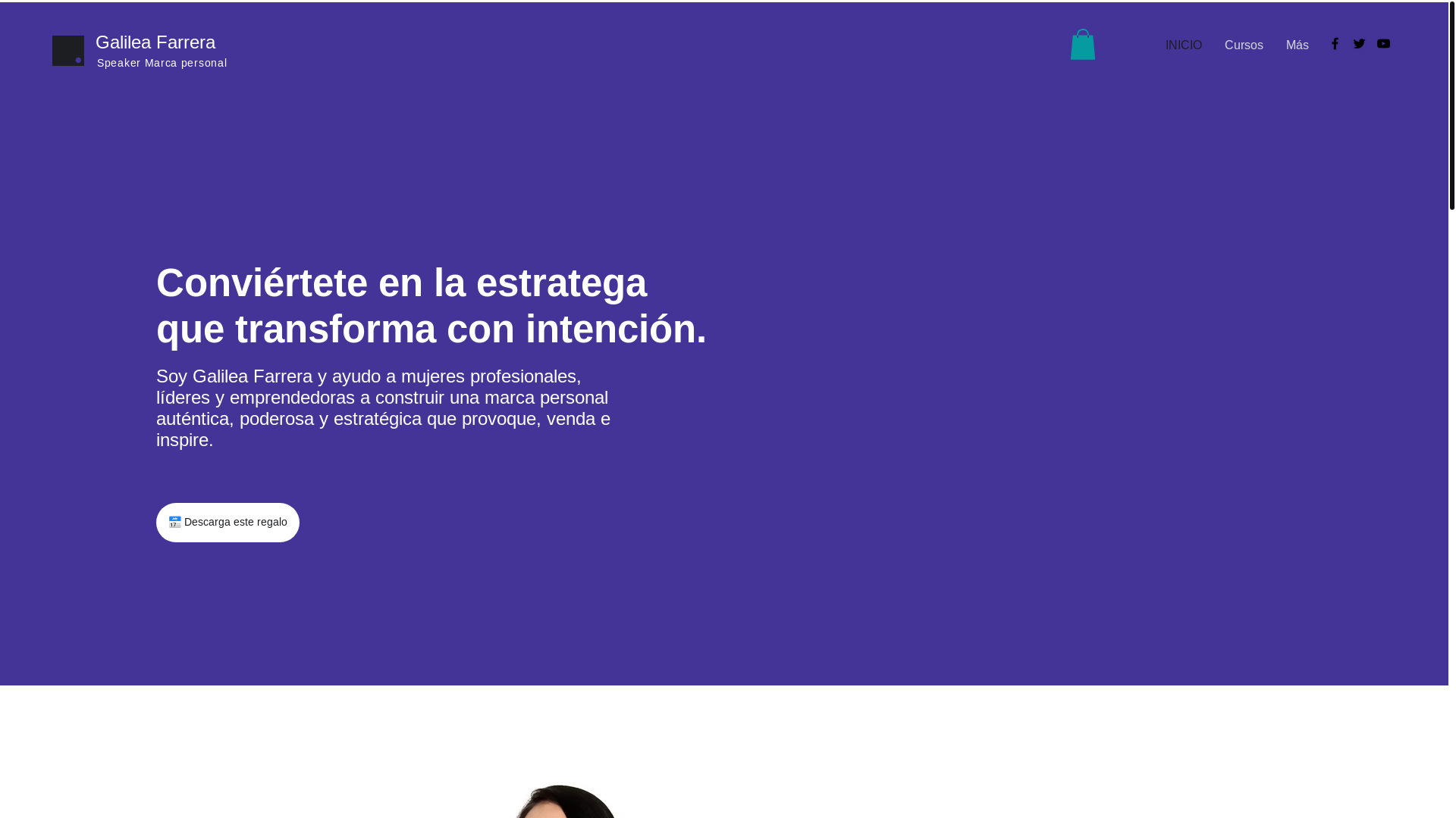 website screenshot of https://galileafarrera.com/