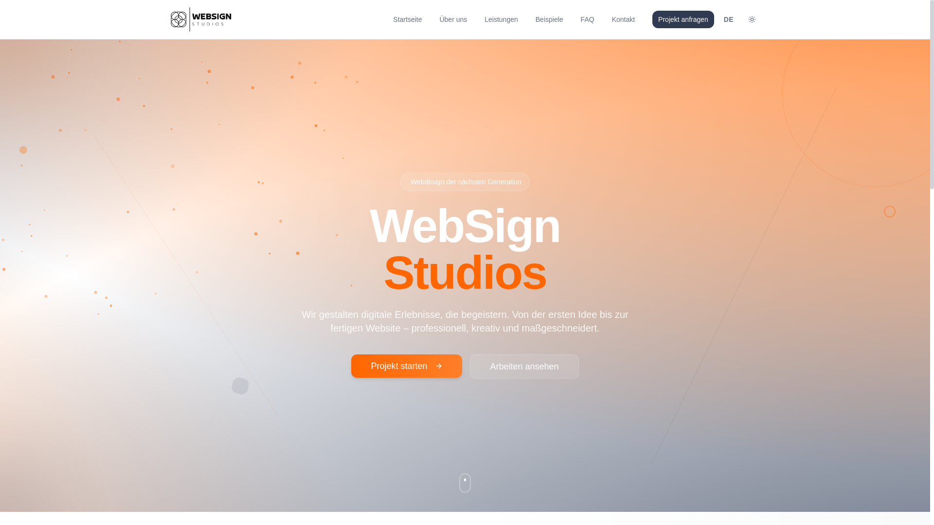 website screenshot of https://websign-studios.de/