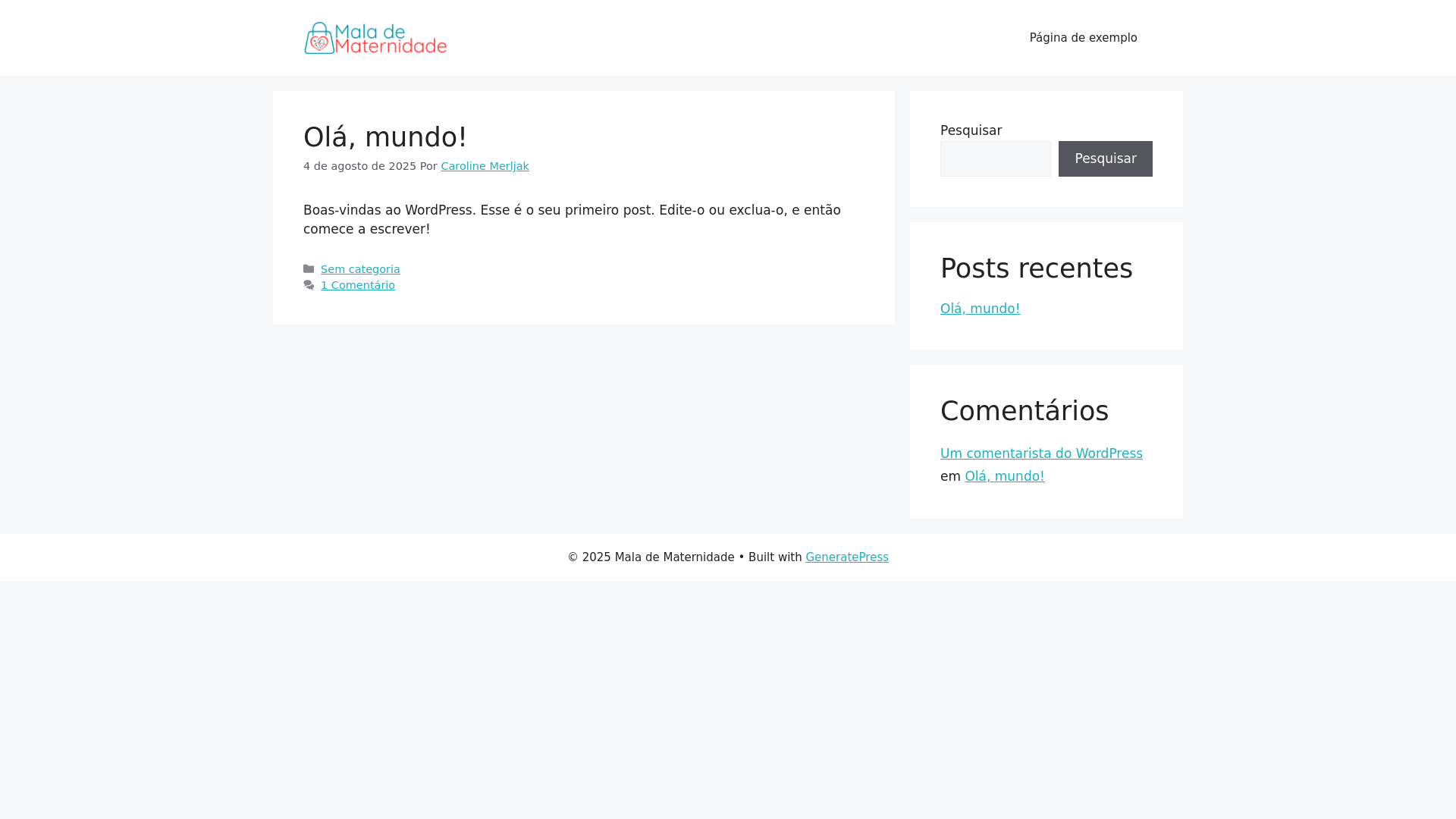 website screenshot of https://maladematernidade.com.br/