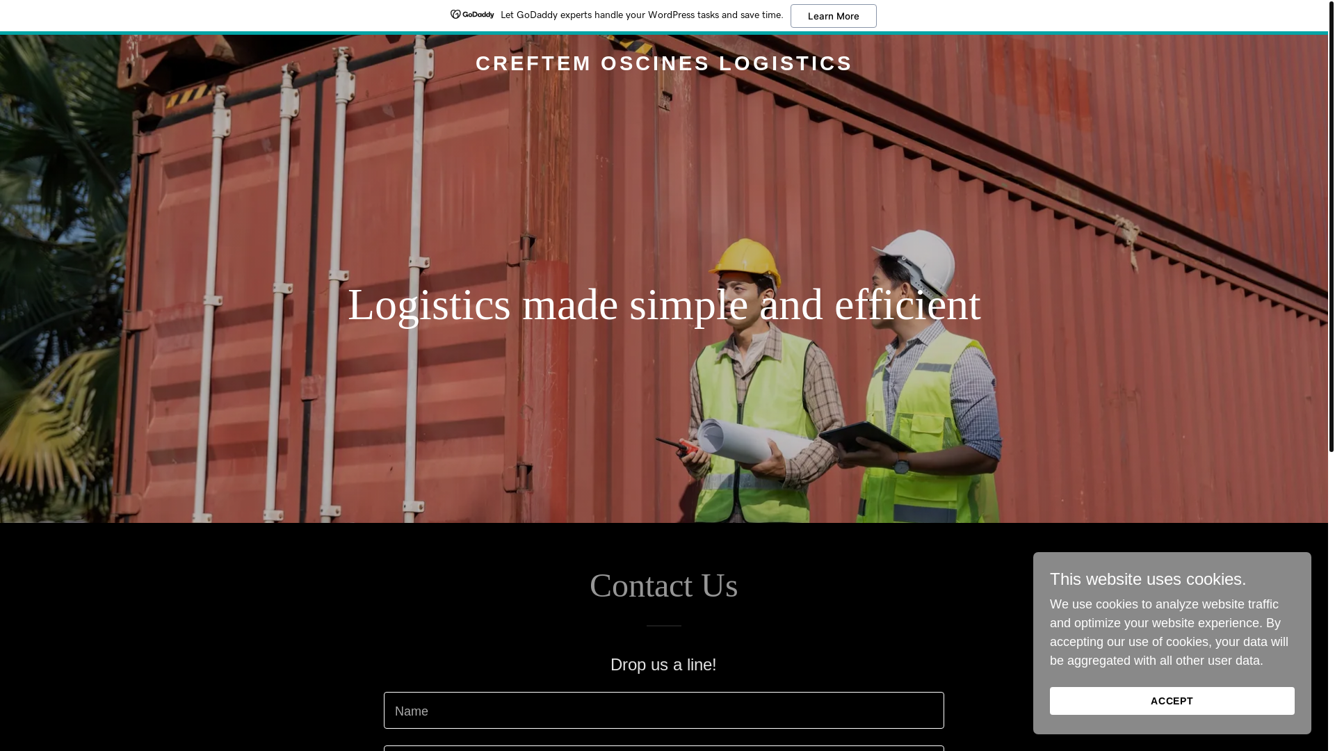 website screenshot of https://creftem-oscines-logistics.com/